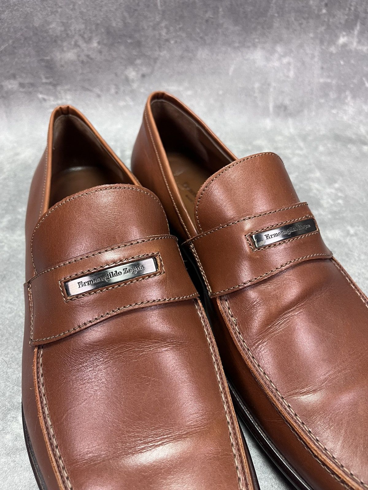 Ermenegildo Zegna Ermenegildo Zegna Brown Slip On Loafers 8 uk Size US 9.5 / EU 42-43 - 5 Thumbnail