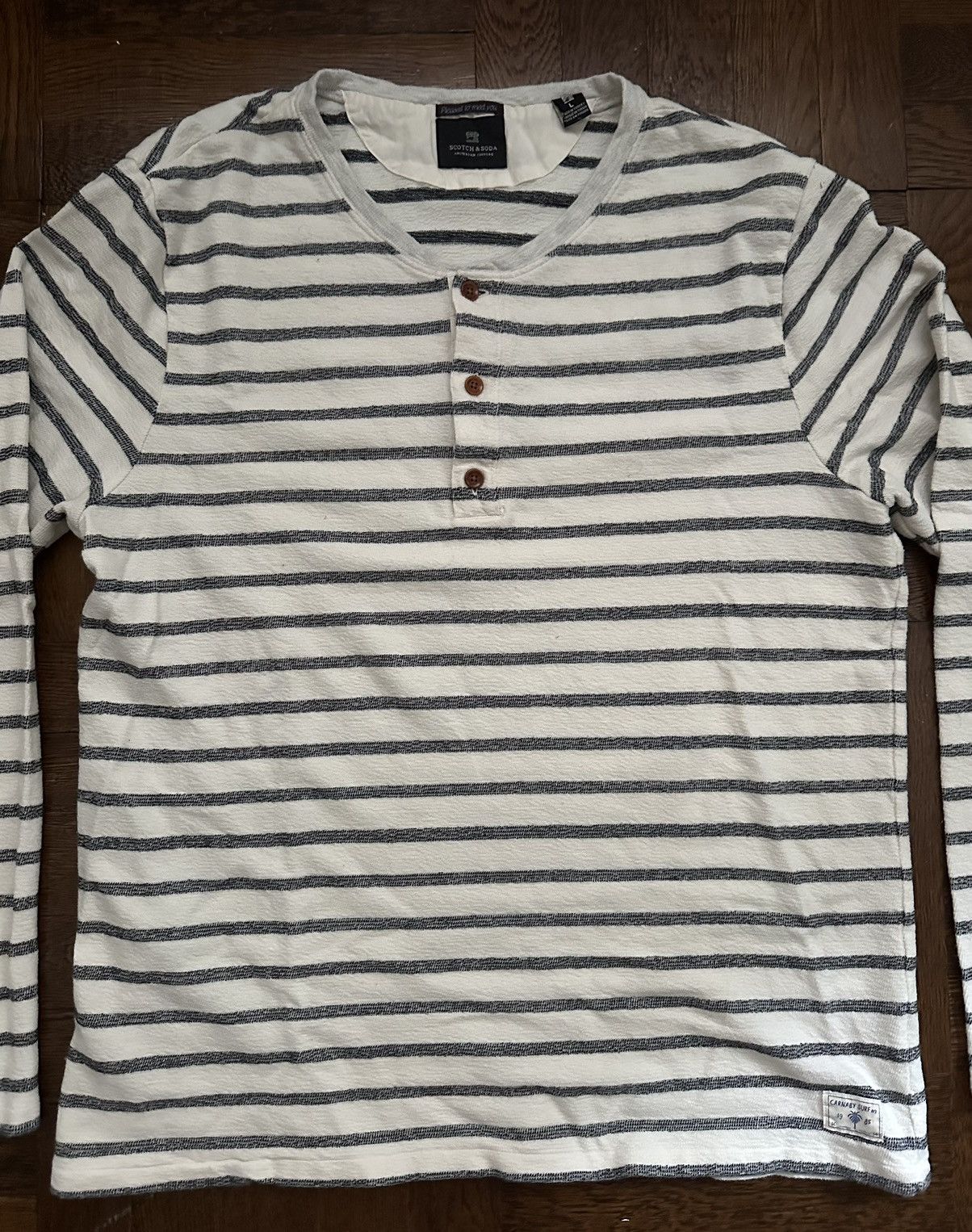 Scotch & Soda LAST DROP Scotch and Soda Long Sleeve French Terry Henley T Size US L / EU 52-54 / 3 - 3 Thumbnail