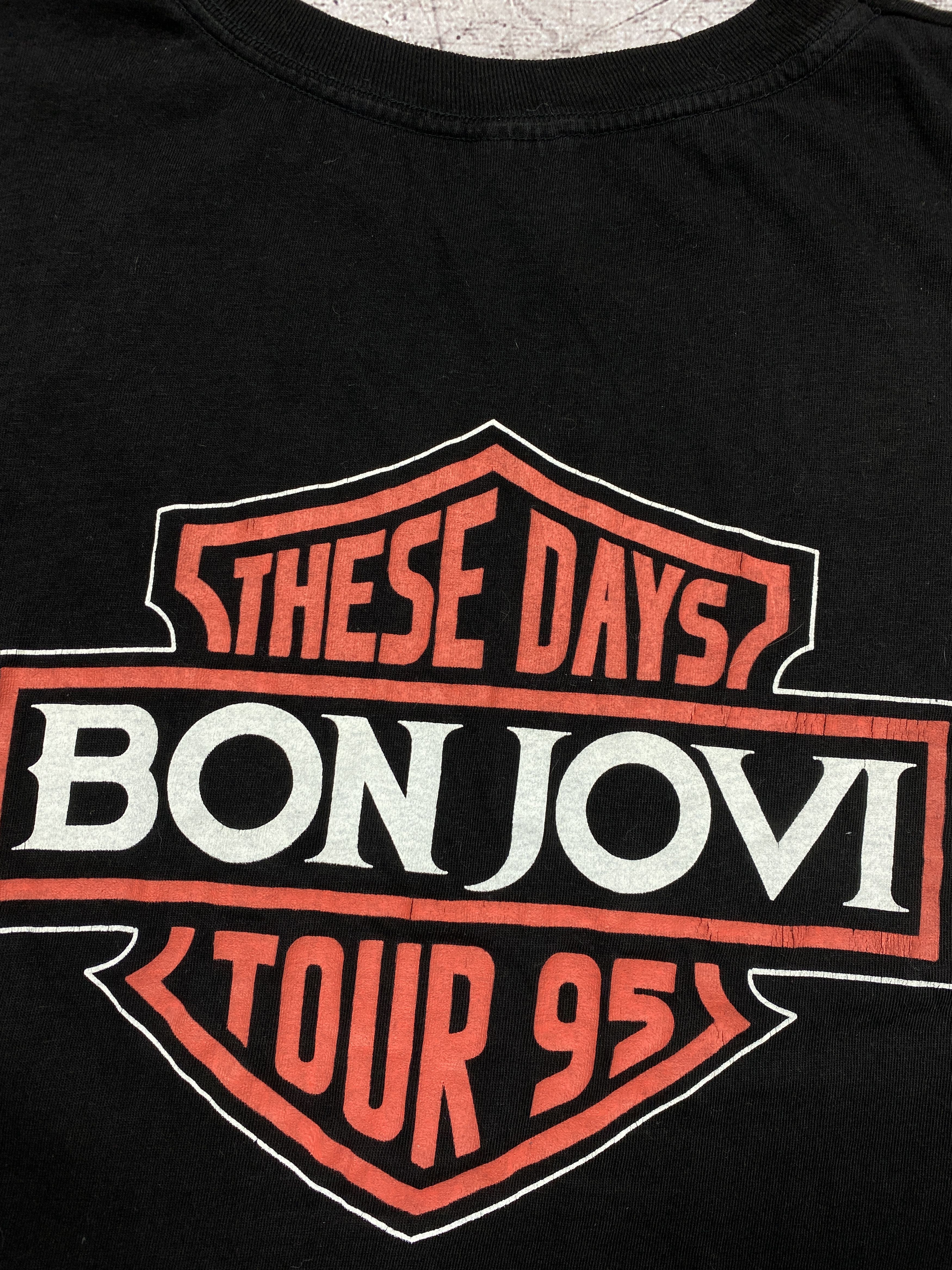 Bon Jovi × Vintage Bon Jovi Vintage 1995 Rock Band Tour T-Shirt Size US XL / EU 56 / 4 - 8 Thumbnail