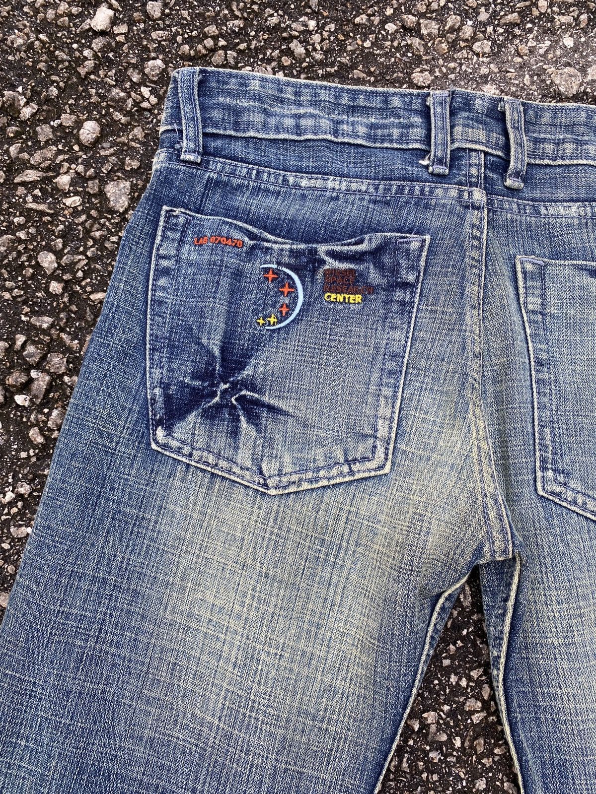 Diesel × Japanese Brand × Tornado Mart 1990s - Vintage Diesel Astronomy Design Flare Denim Size US 32 / EU 48 - 15 Thumbnail