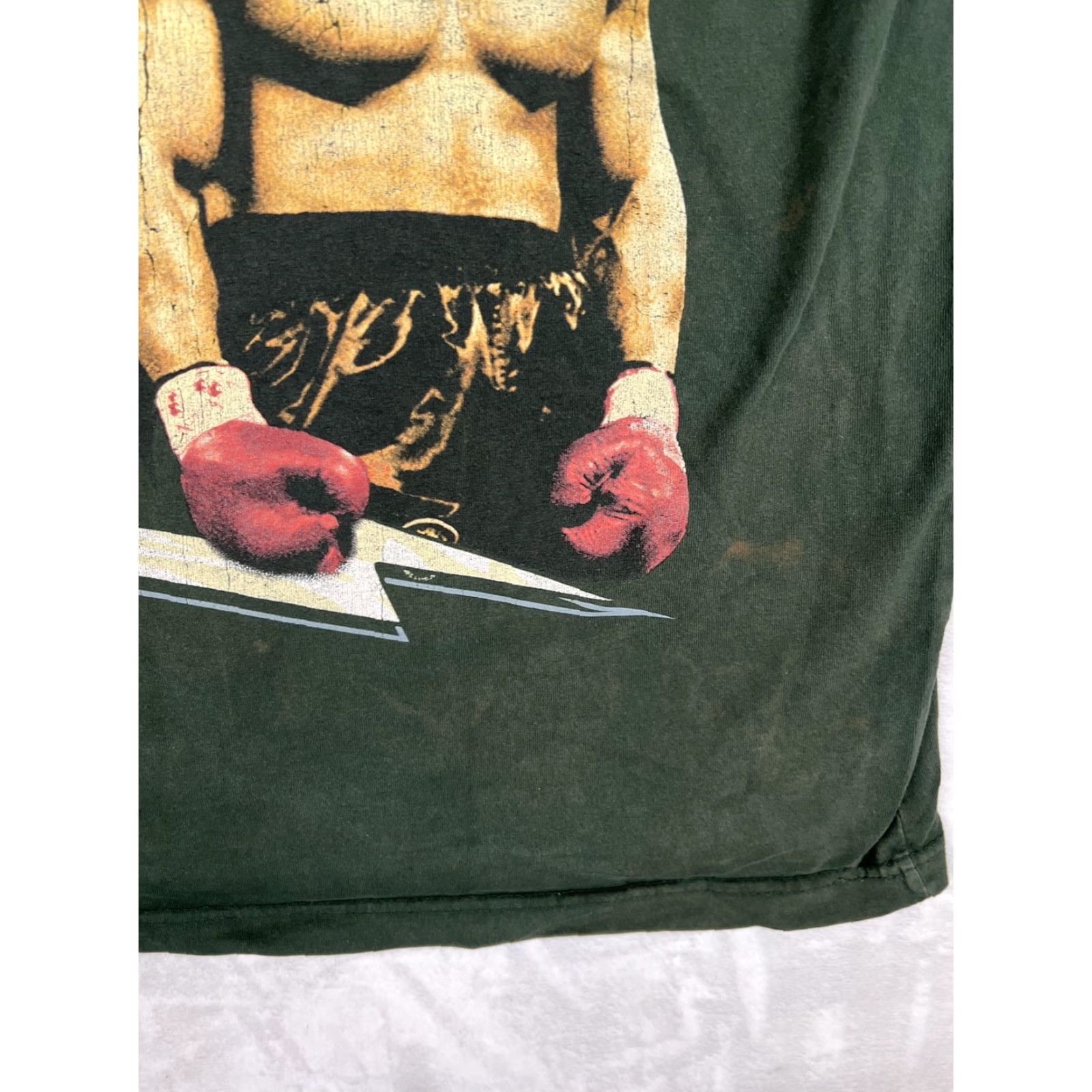 Vintage Mike Tyson Collection T-Shirt Mens XL Green Boxing Graphic VTG Retro Shirt Short Sleeve Crew Neck Cotton Jersey Size US XL / EU 56 / 4 - 4 Thumbnail