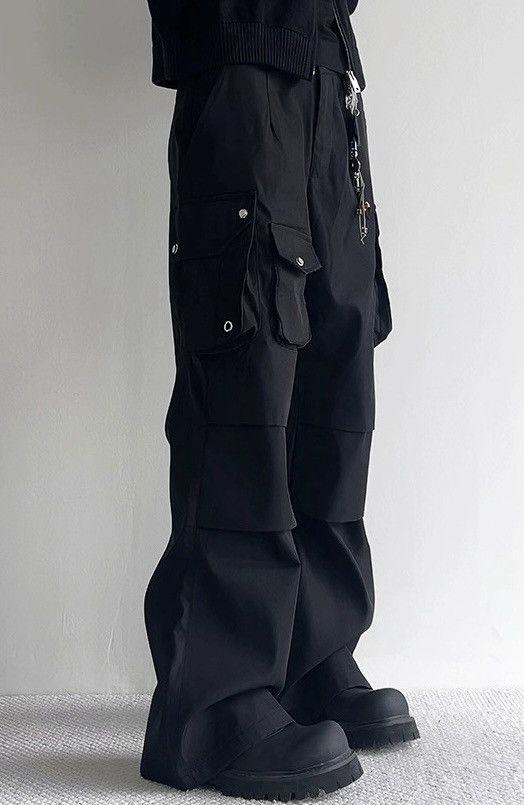 Japanese Brand × Vintage Retro punk multi-pocket pleated cargo pants Size US 32 / EU 48 - 4 Thumbnail