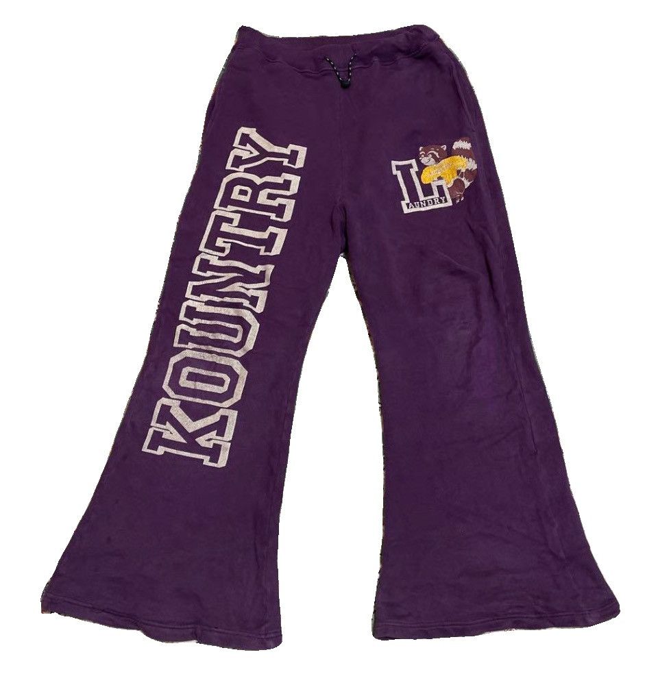 Kapital purple brushed flared sweatpants