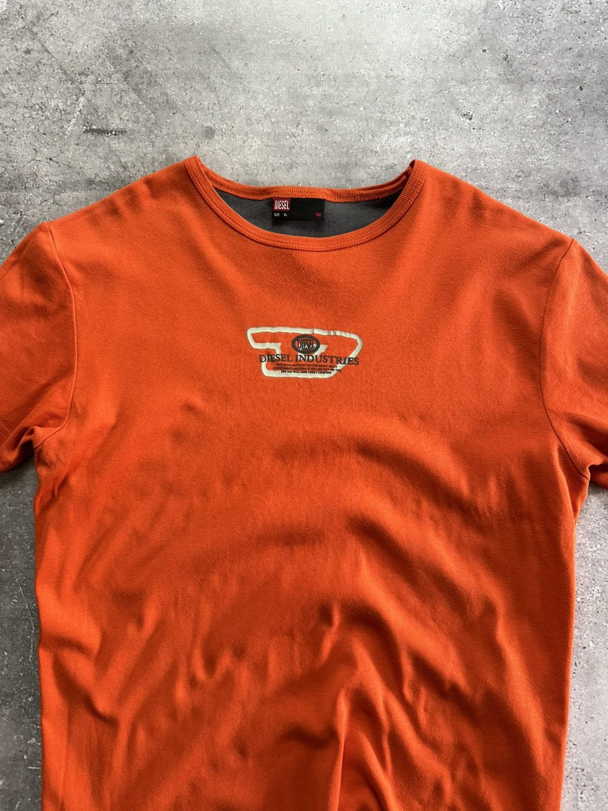 Diesel × Vintage Vintage Y2K Diesel Orange Opium T-Shirt Size US XL / EU 56 / 4 - 3 Thumbnail