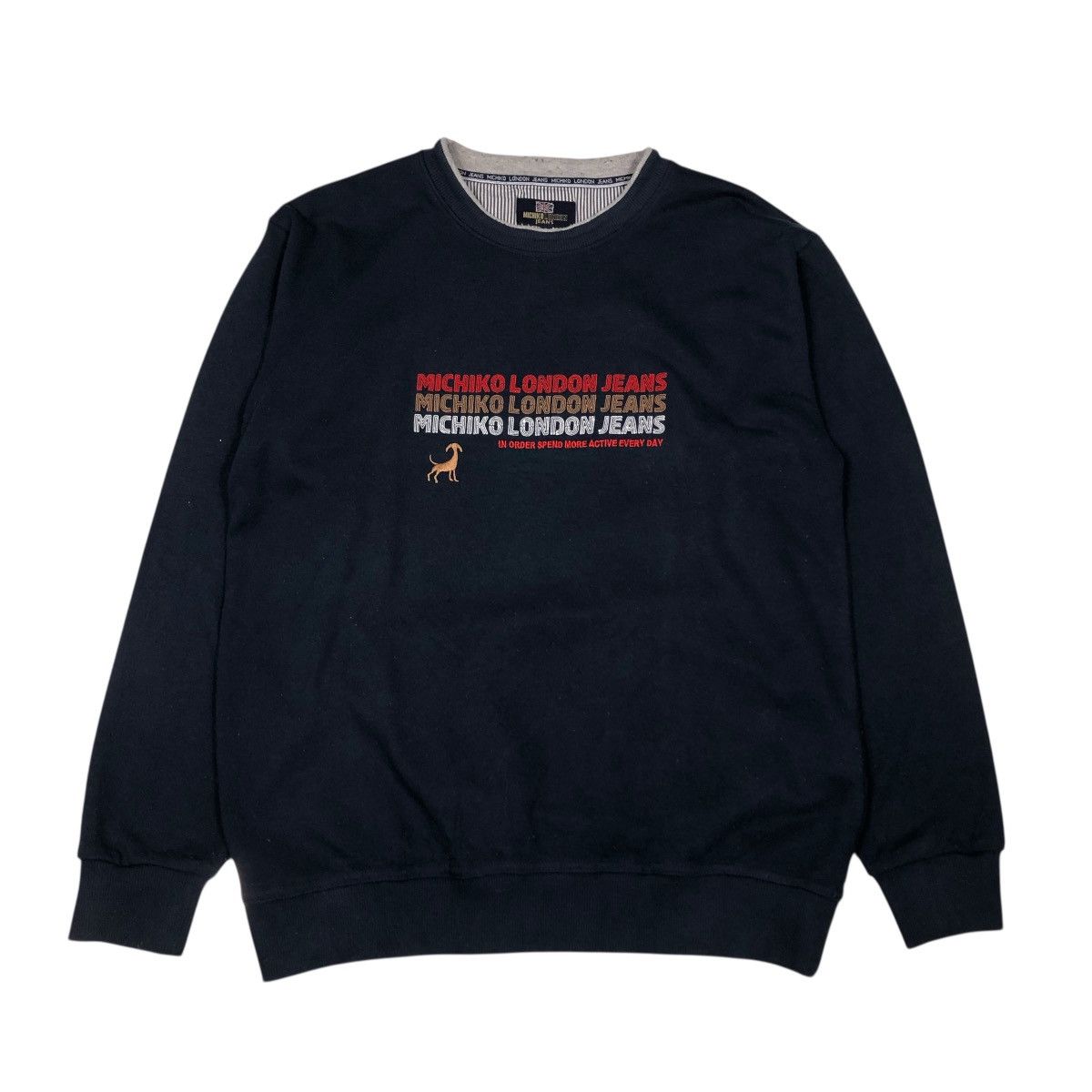 Michiko Koshino London 📌Vintage Sweatshirt Michiko London Jeans Big Logo Size US L / EU 52-54 / 3 - 1 Thumbnail