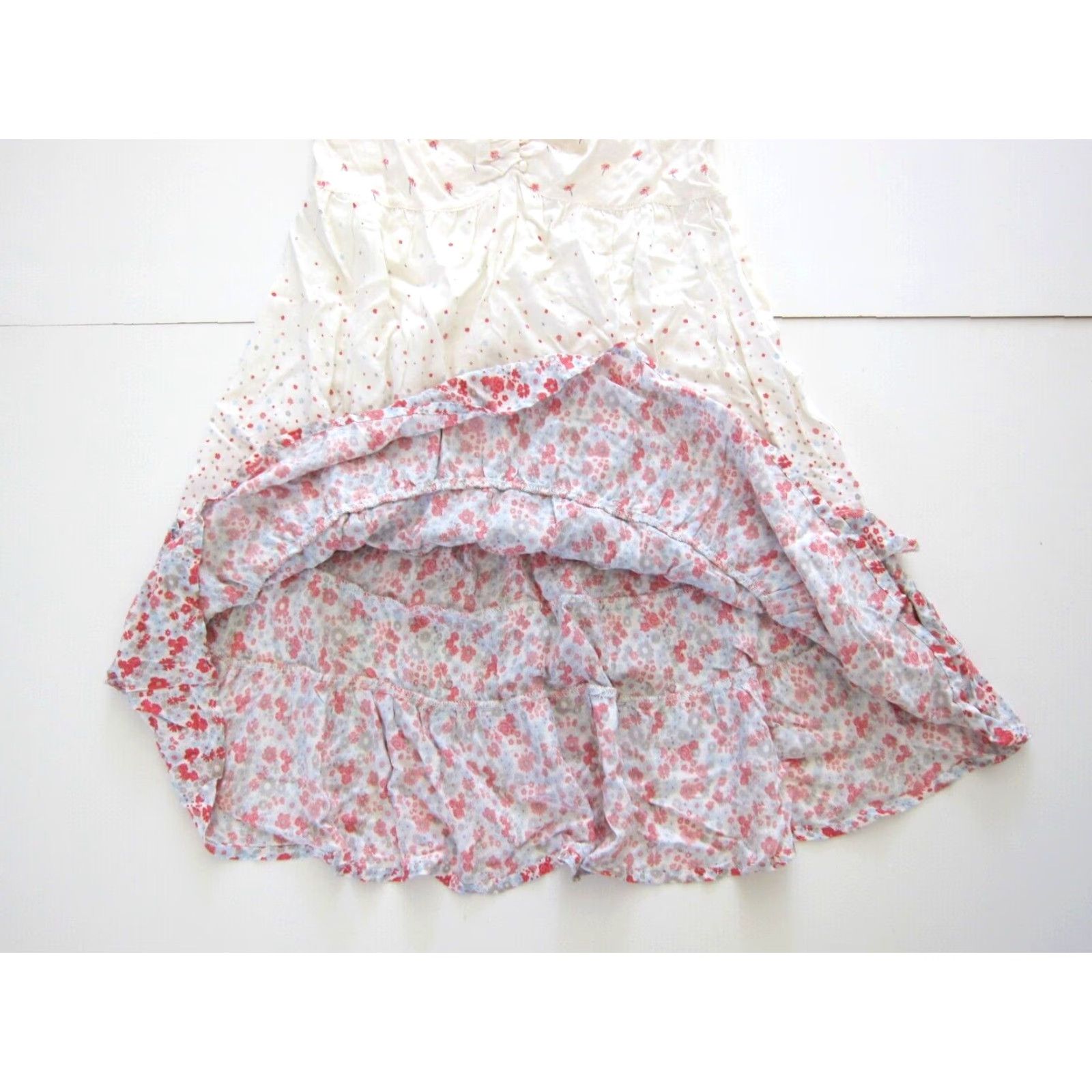 Vintage VINTAGE Dream Out Loud Selena Gomez Rayon Ivory Floral Short Sleeve Prairie Dress XS Size 26" / US 2 / IT 38 - 7 Thumbnail