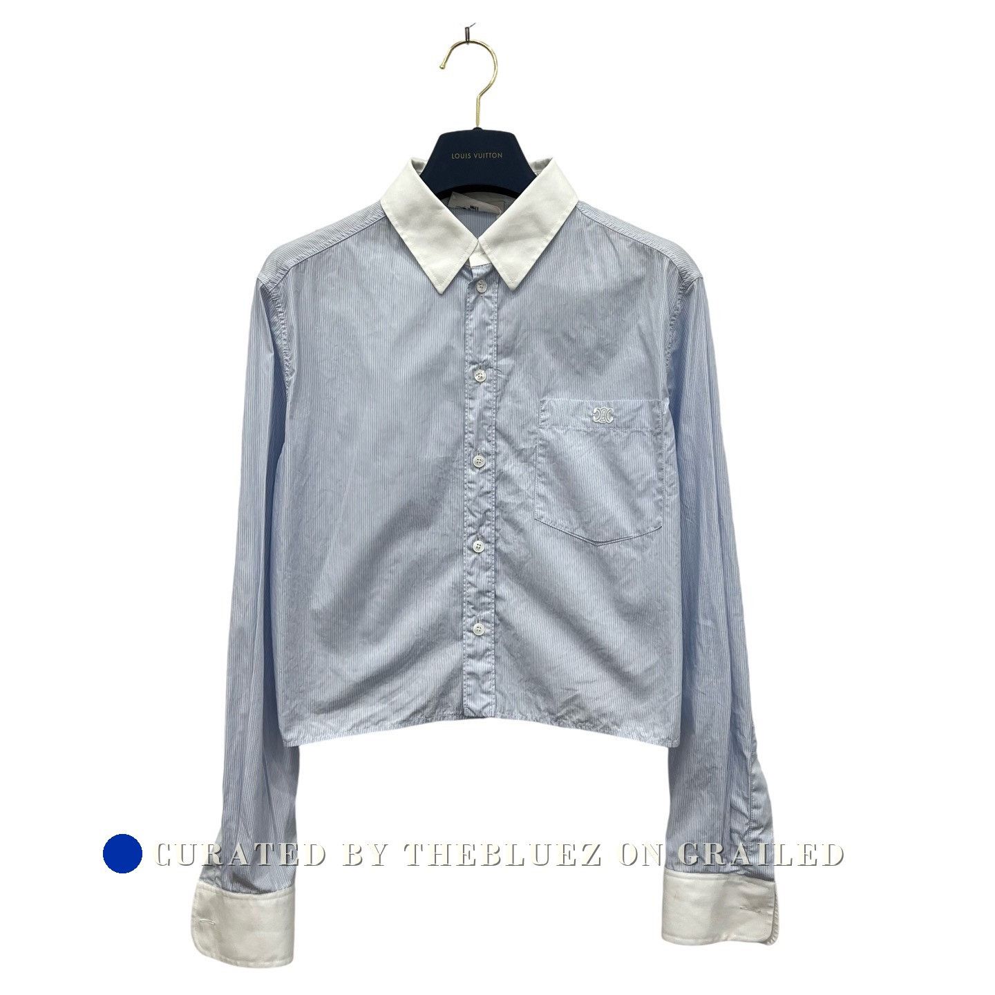 Celine Celine Striped Triomphe Shirt Size XS / US 0-2 / IT 36-38 - 1 Thumbnail