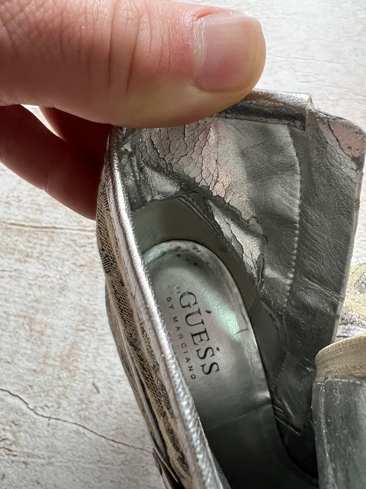 Guess × Vintage GUESS vintage canvas belted heels Size US 7 / IT 37 - 12 Thumbnail