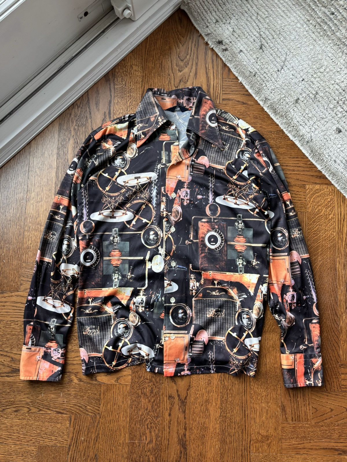 Japanese Brand × Other × Vintage 1970s Vintage Polyester Disco Printed Shirt 70s Wild Weird Size US M / EU 48-50 / 2 - 1 Thumbnail