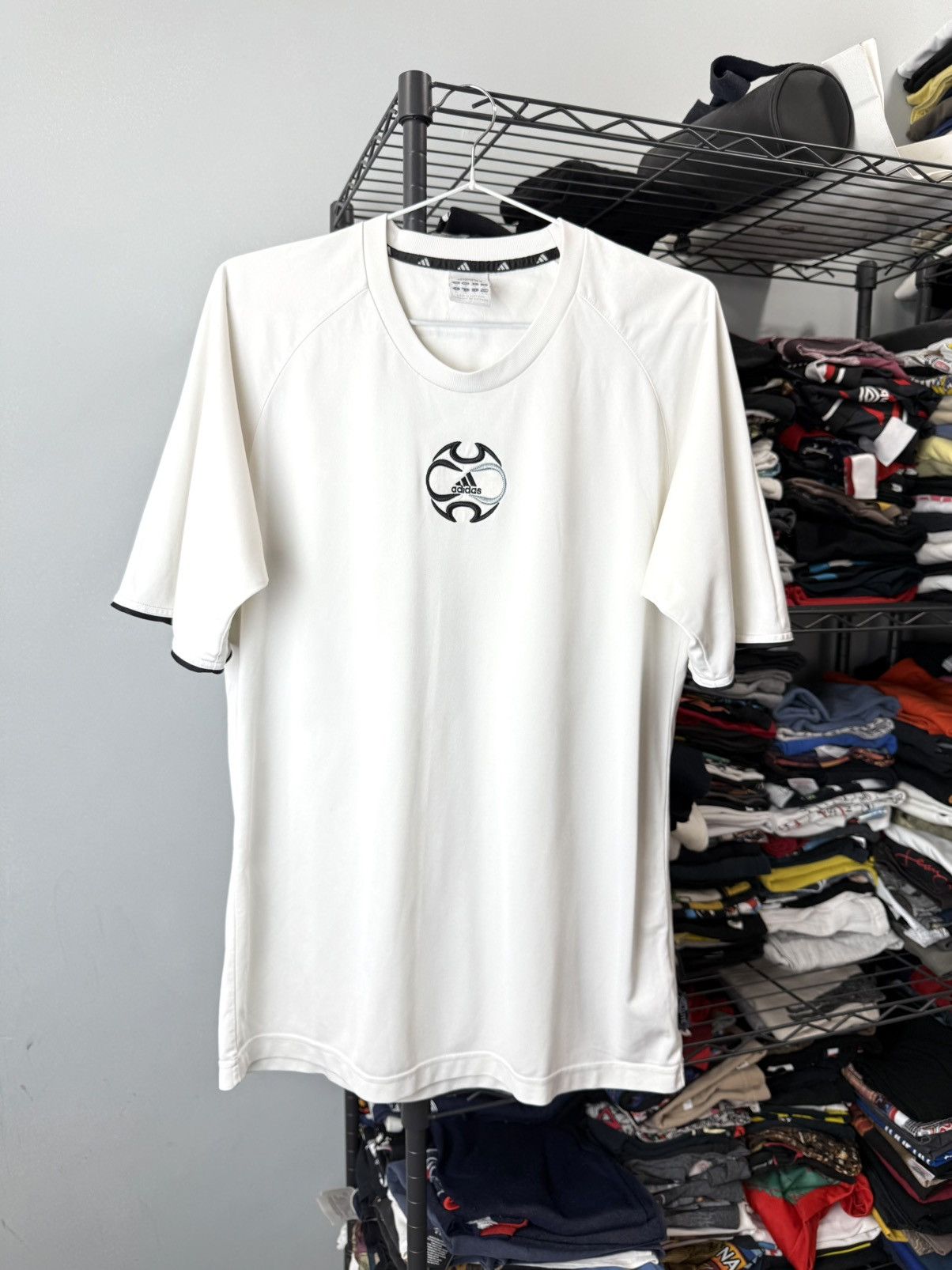 Adidas Vintage 2000’s Adidas Total Soccer Jersey T Shirt Size US M / EU 48-50 / 2 - 1 Thumbnail