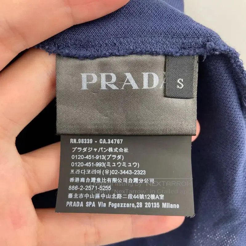 Prada Prada Summer Navy Blue Men's Short Sleeve Polo. Size US S / EU 44-46 / 1 - 3 Thumbnail