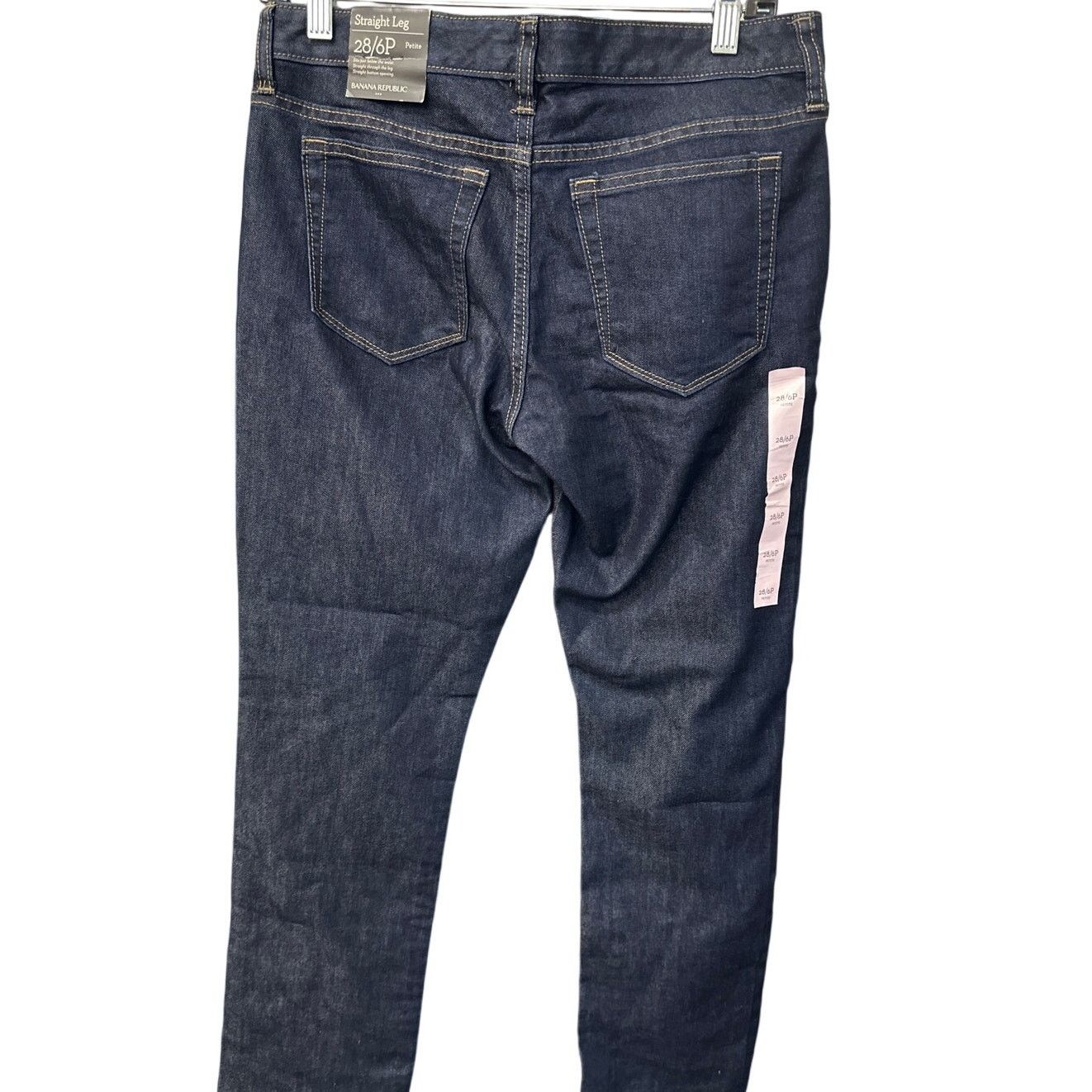 Banana Republic Banana Republic Straight Leg Dark Wash Jeans 28/6 NWT Size 28" / US 6 / IT 42 - 3 Thumbnail