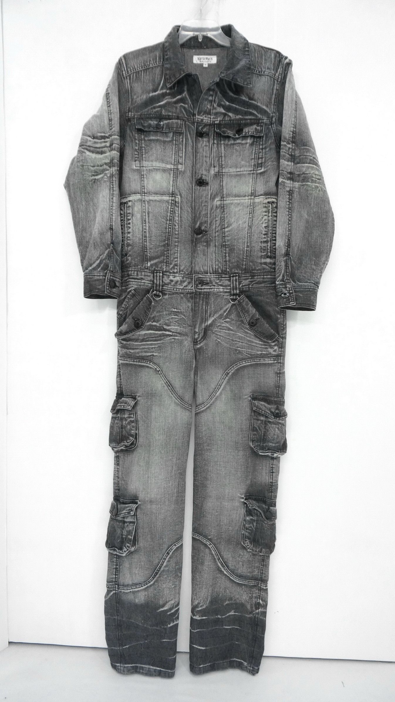 Japanese Brand 🔥Sick! LOWBOX Japan Multipocket Denim Coverall Size US 33 - 1 Thumbnail