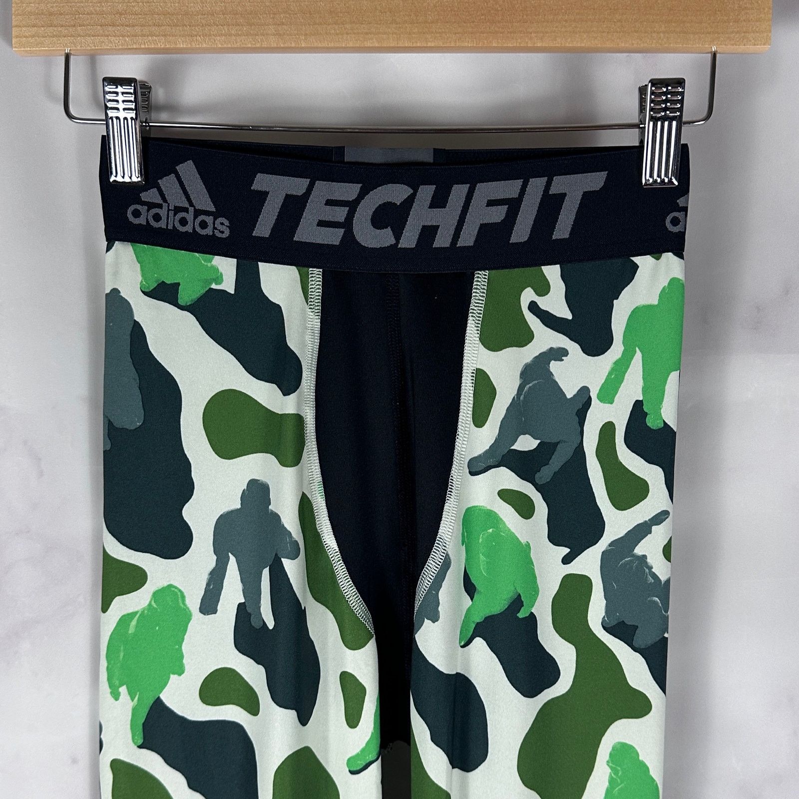 Adidas N.E.R.D. Green Techfit Leggings Size US 30 / EU 46 - 2 Thumbnail