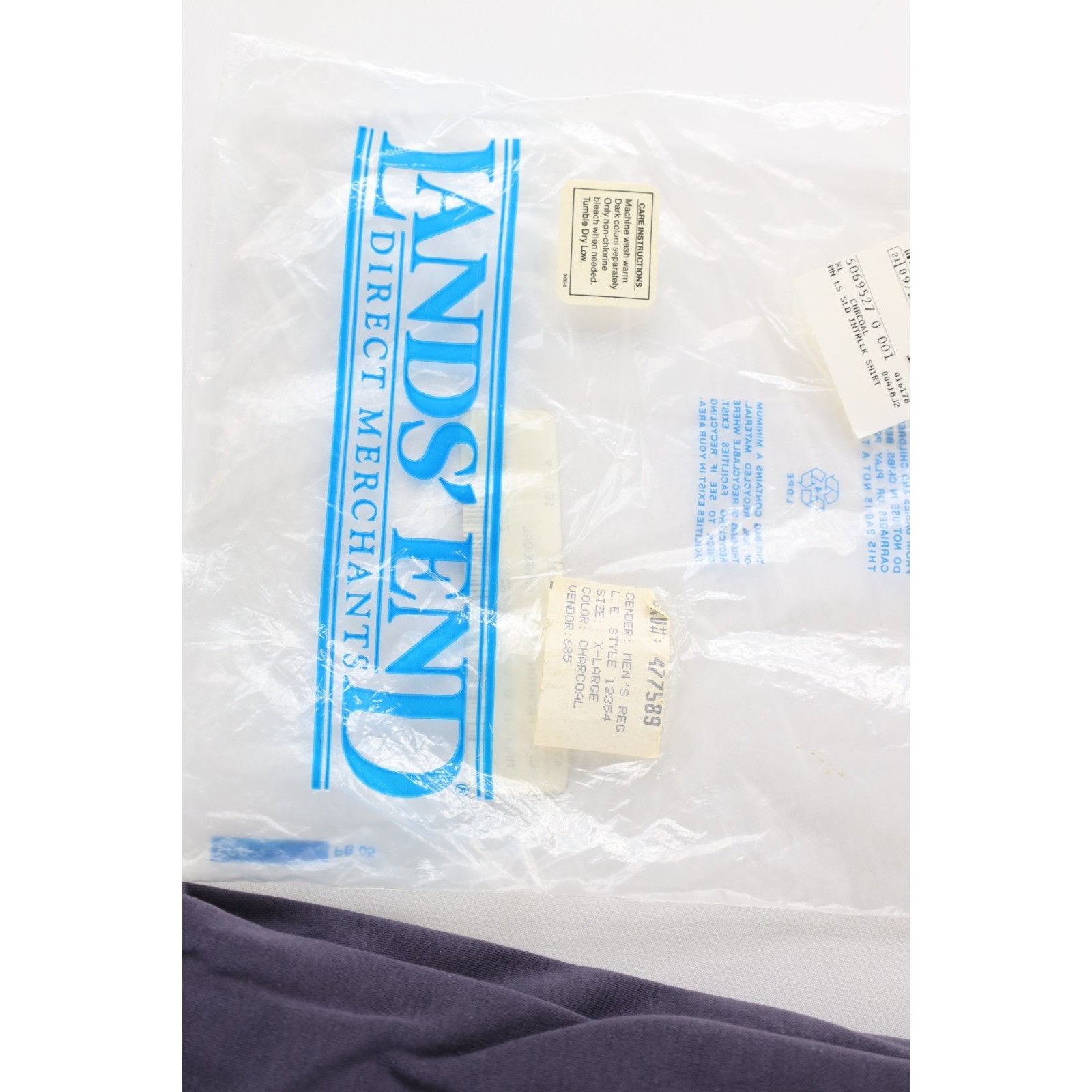 Lands' End Deadstock Vintage 90s Lands End Soft Cotton Long Sleeve Polo Size US XL / EU 56 / 4 - 2 Thumbnail