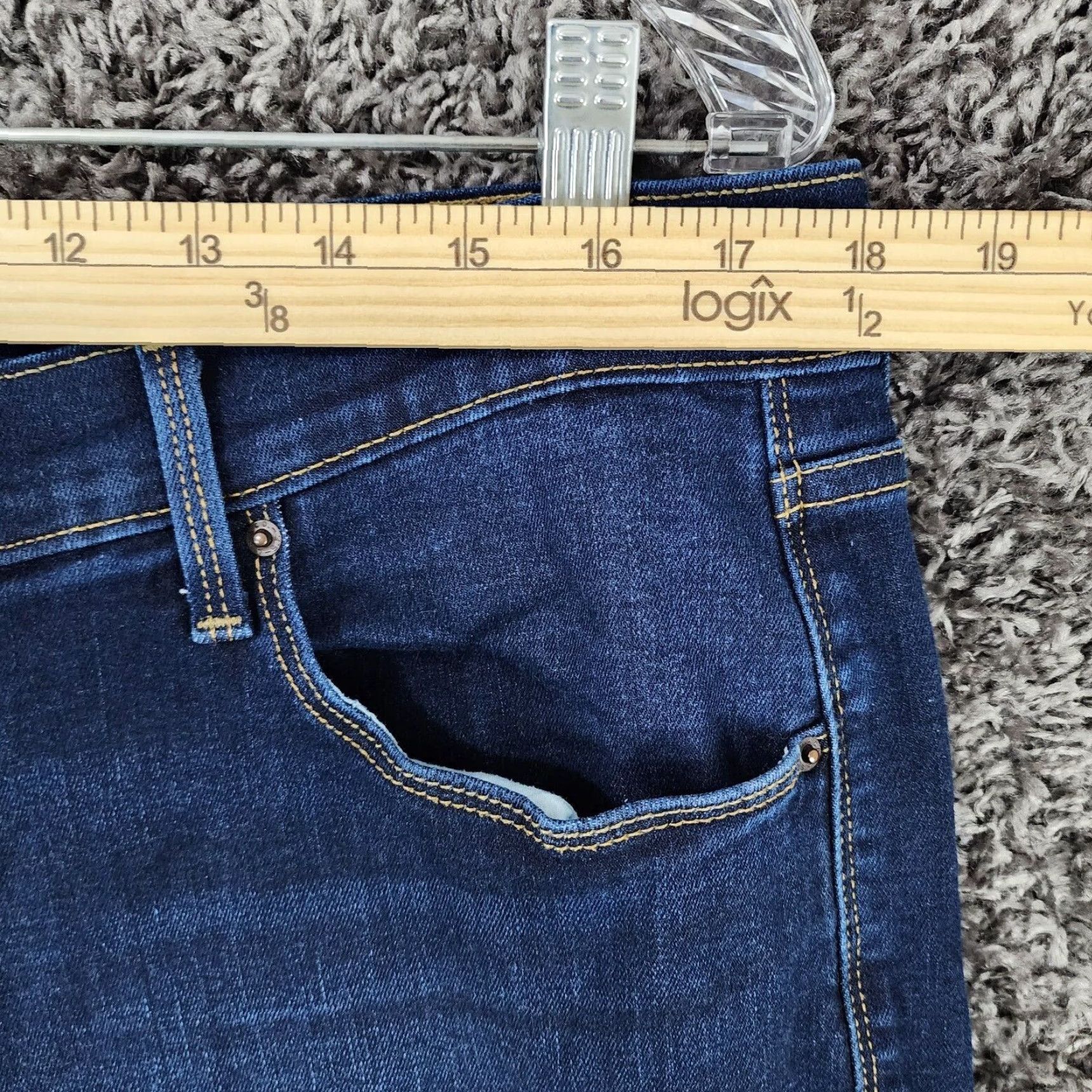 Levi's LEVI'S 505 Dark Wash Straight Jeans Size 16 Womens Blue Size 38" / US 16 / IT 52 - 4 Thumbnail