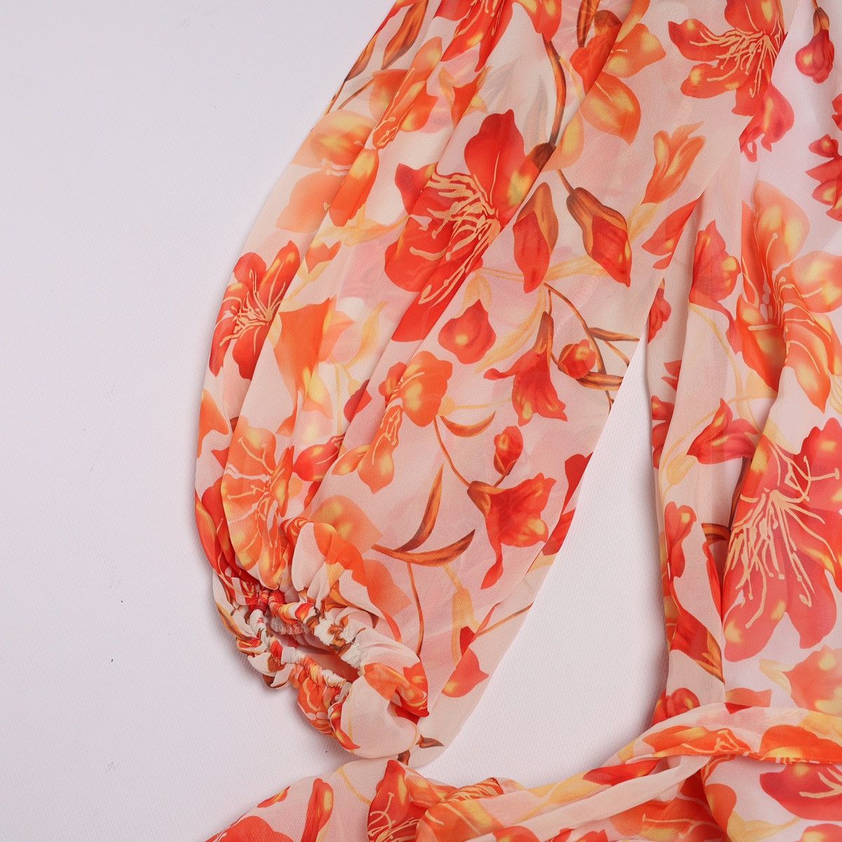 Zimmermann Zimmermann Silk Dress Denisse White Orange Flowers Printed Size XS / US 0-2 / IT 36-38 - 20 Thumbnail
