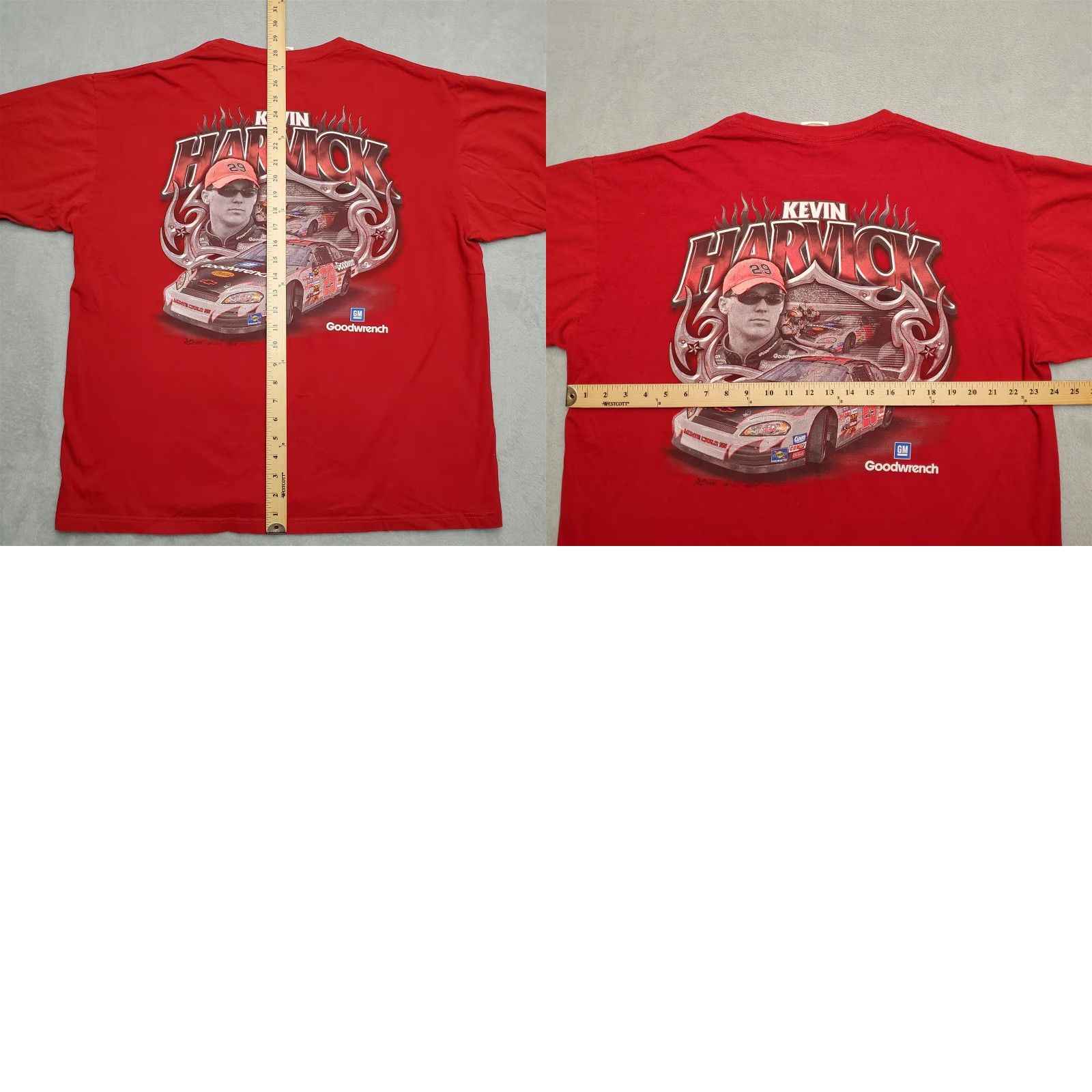 Chase Authentics VINTAGE Kevin Harvick Nascar Shirt Mens XL Red Short Sleeve Goodwrench Car TEE Size US XL / EU 56 / 4 - 8 Thumbnail