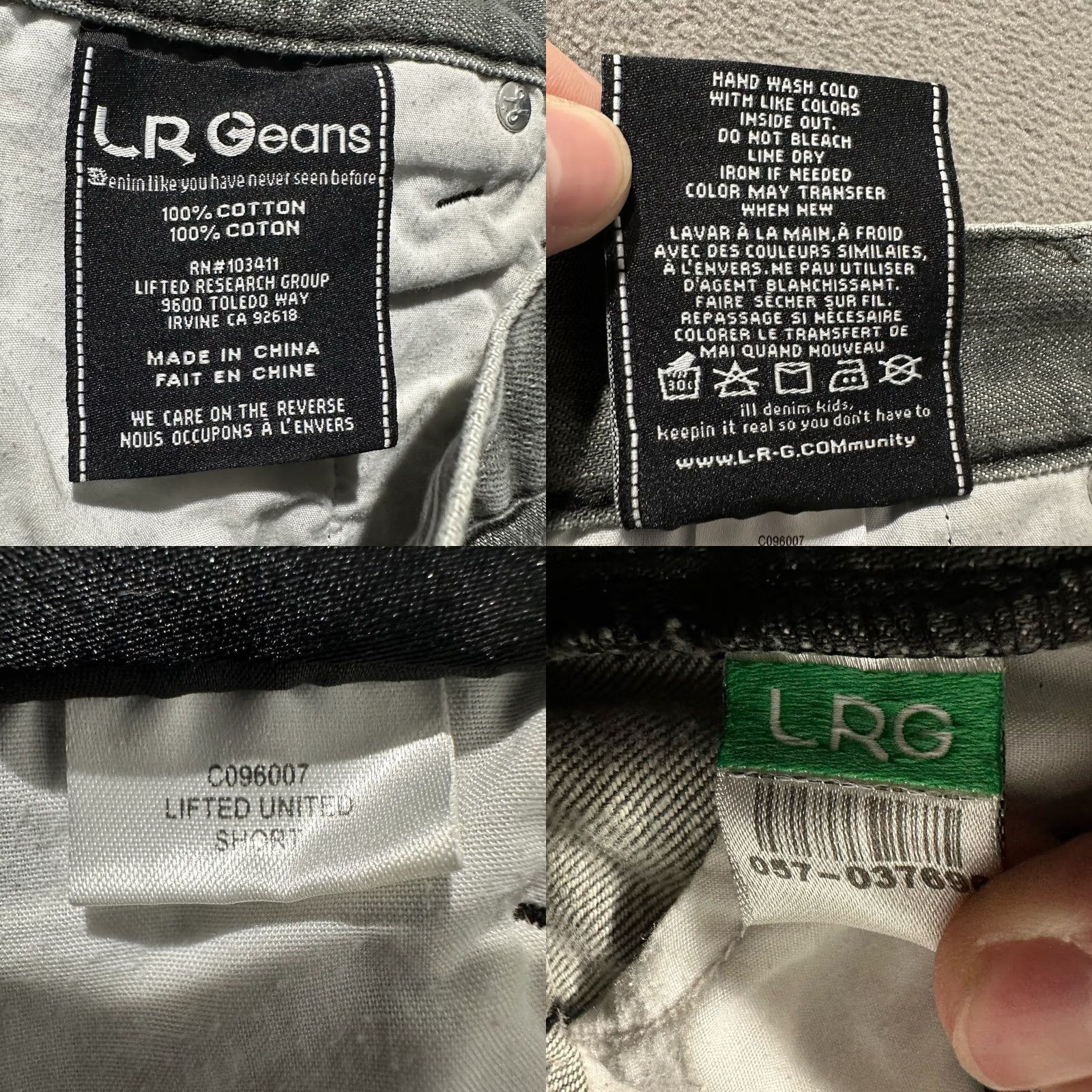 Denime LRG Shorts Mens 34 Gray Denim Lifted United Short GUC Size US 34 / EU 50 - 8 Thumbnail