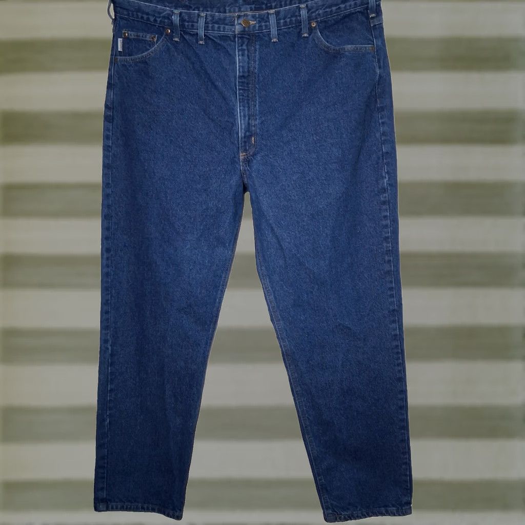 Carhartt Carhartt Jeans Men 44x32 Workwear Jeans Blue Denim 5-Pocket Regular Straight DST B17 DST Size US 44 / EU 60 - 1 Thumbnail