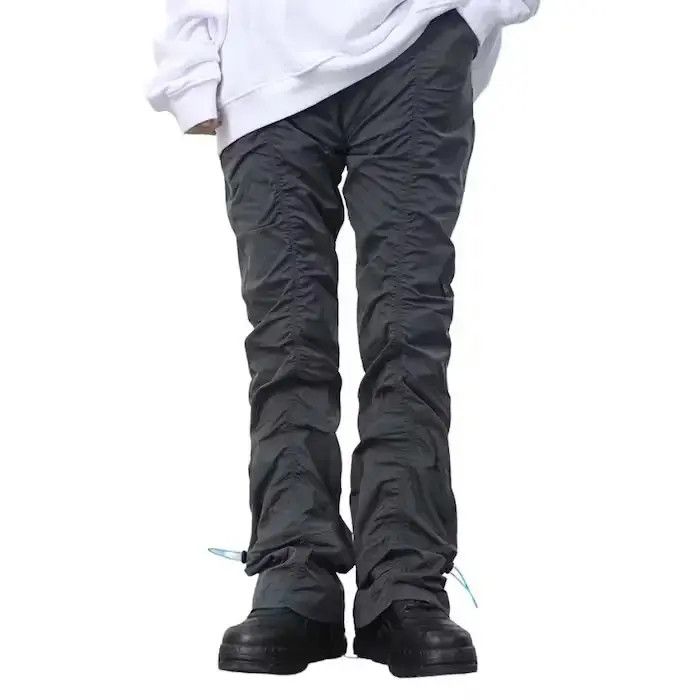Japanese Brand Stacked Pleated Gray Sweatpants Size US 30 / EU 46 - 2 Thumbnail