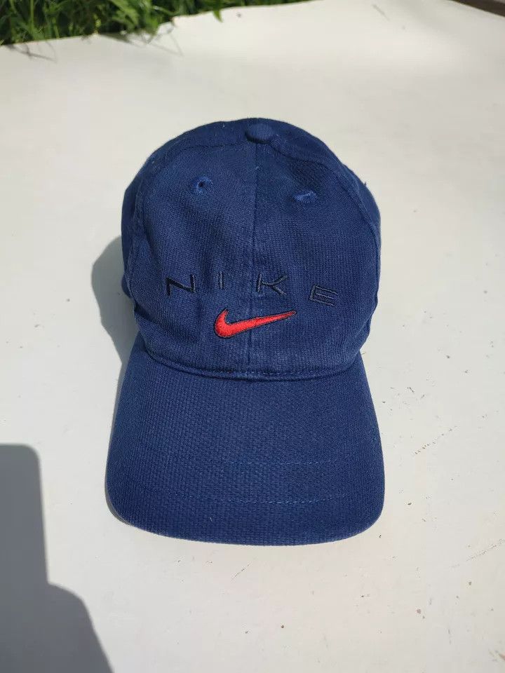 Nike Vintage Nike Hat Corduroy 80s - 90’S Blue Size ONE SIZE - 1 Thumbnail