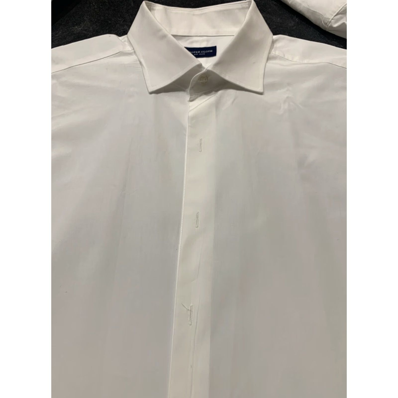 Vintage VINTAGE Proper Cloth Tuxedo Shirt White Formal French Cuffs Adult Size 18 Dress Shirt Size 48R - 4 Thumbnail