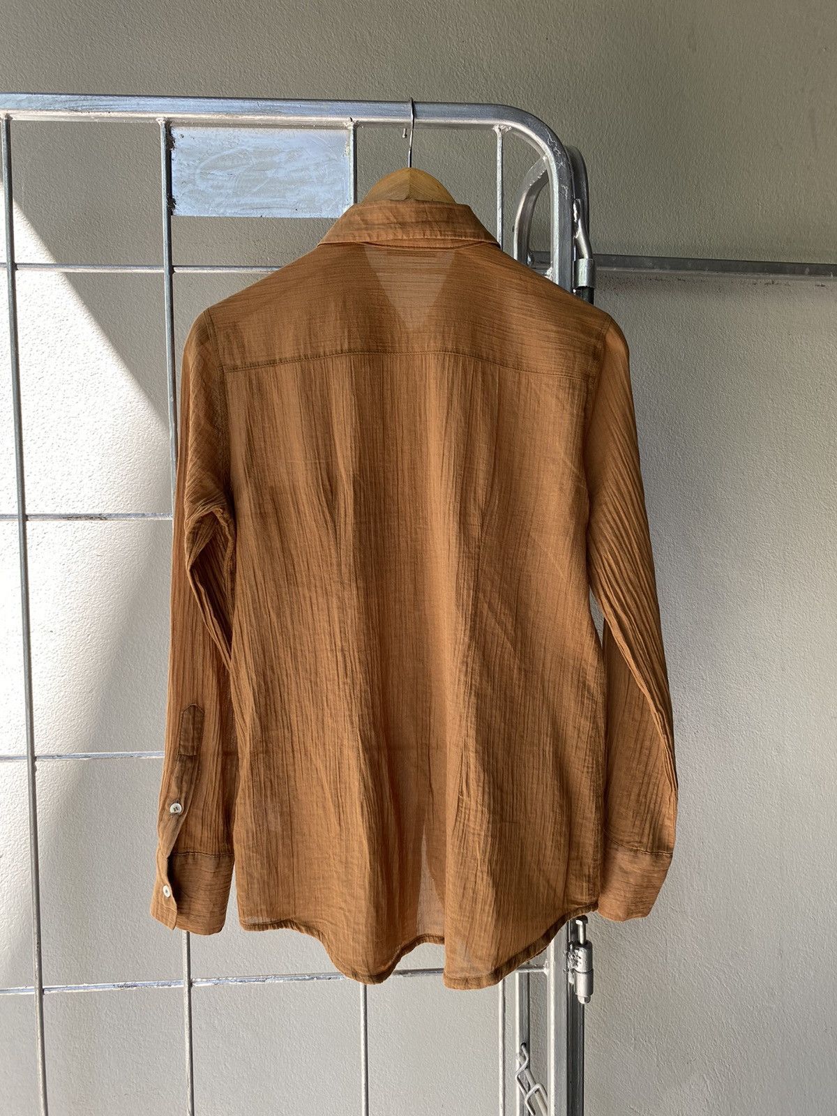 OPEN YY THE OPEN PRODUCT Sheer Brown Long-Sleeve Shirt Size S / US 4 / IT 40 - 11 Thumbnail