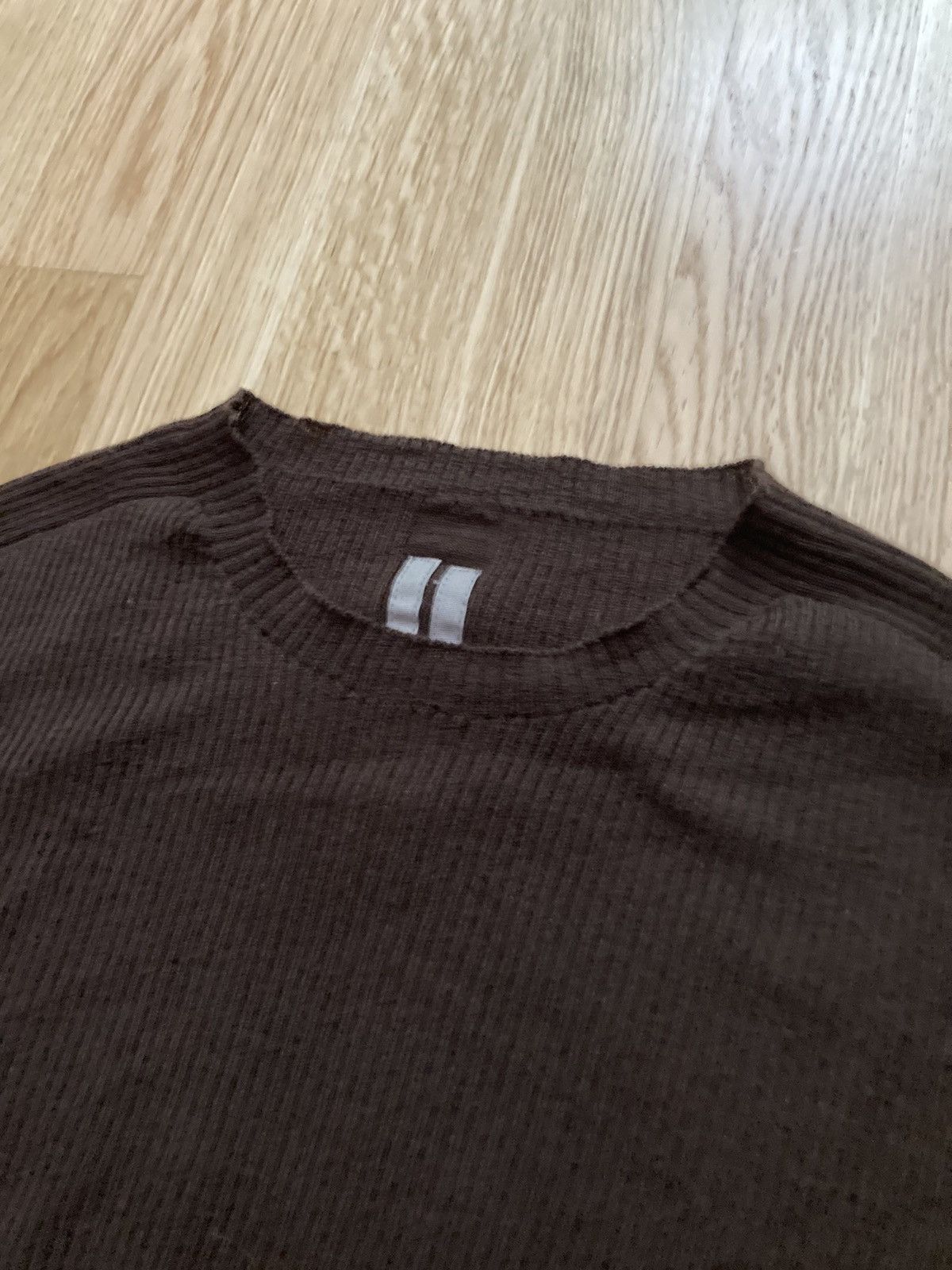 Rick Owens F/W 23 "LUXOR" Ribbed Brown Wool Sweater Rick Owens L Size US L / EU 52-54 / 3 - 8 Thumbnail