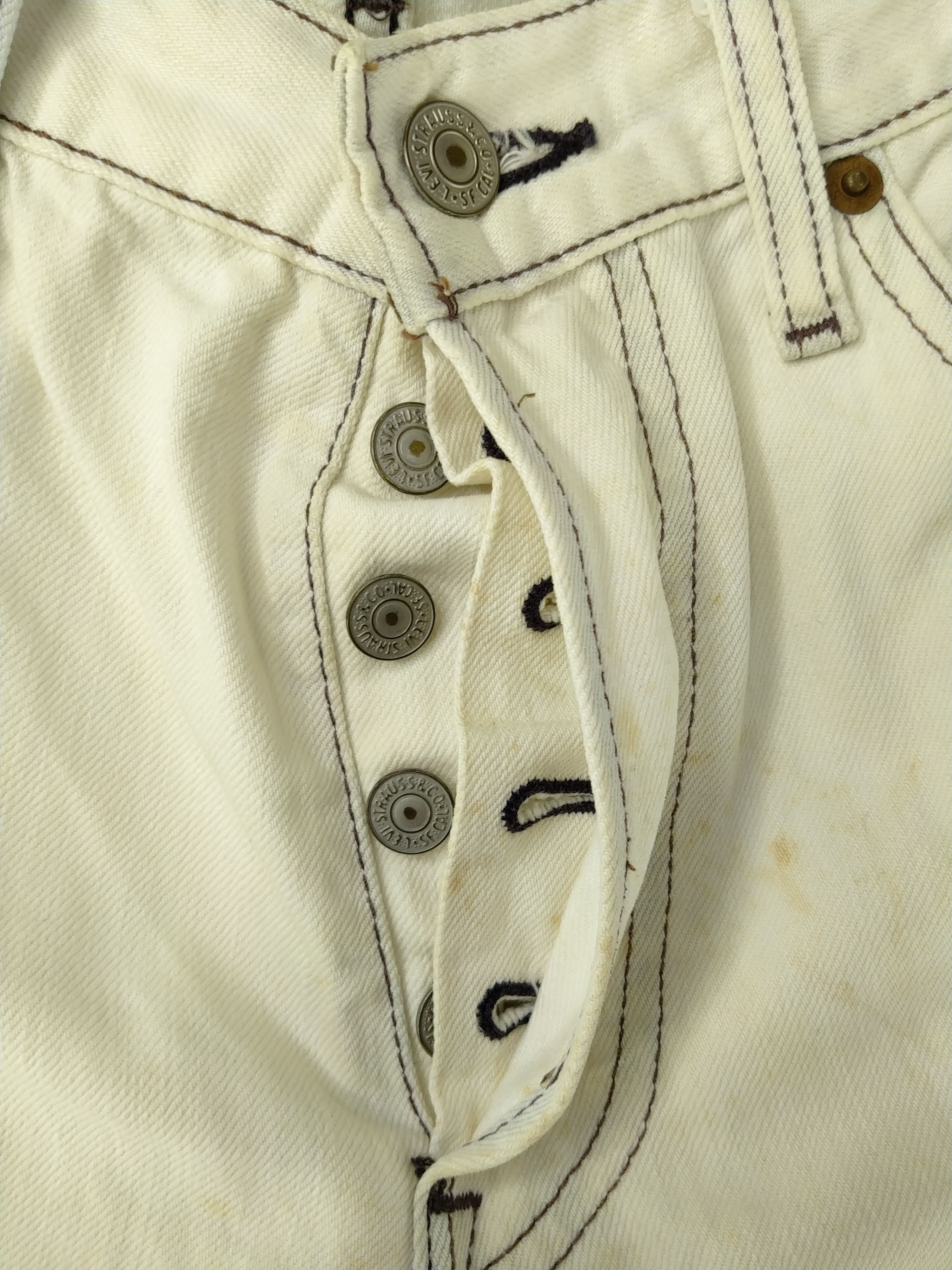 Levi's White Cream Vintage Levi's 501 Denim 30 x 30 -JN521 Size US 30 / EU 46 - 6 Thumbnail