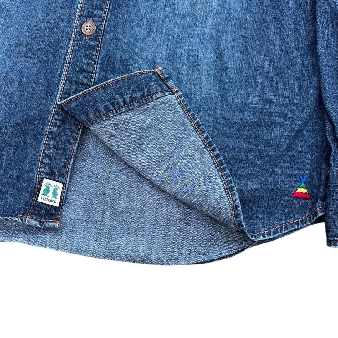 Japanese Brand Titicaca Mexican Pattern Pocket Denim Shirt Size US L / EU 52-54 / 3 - 5 Thumbnail