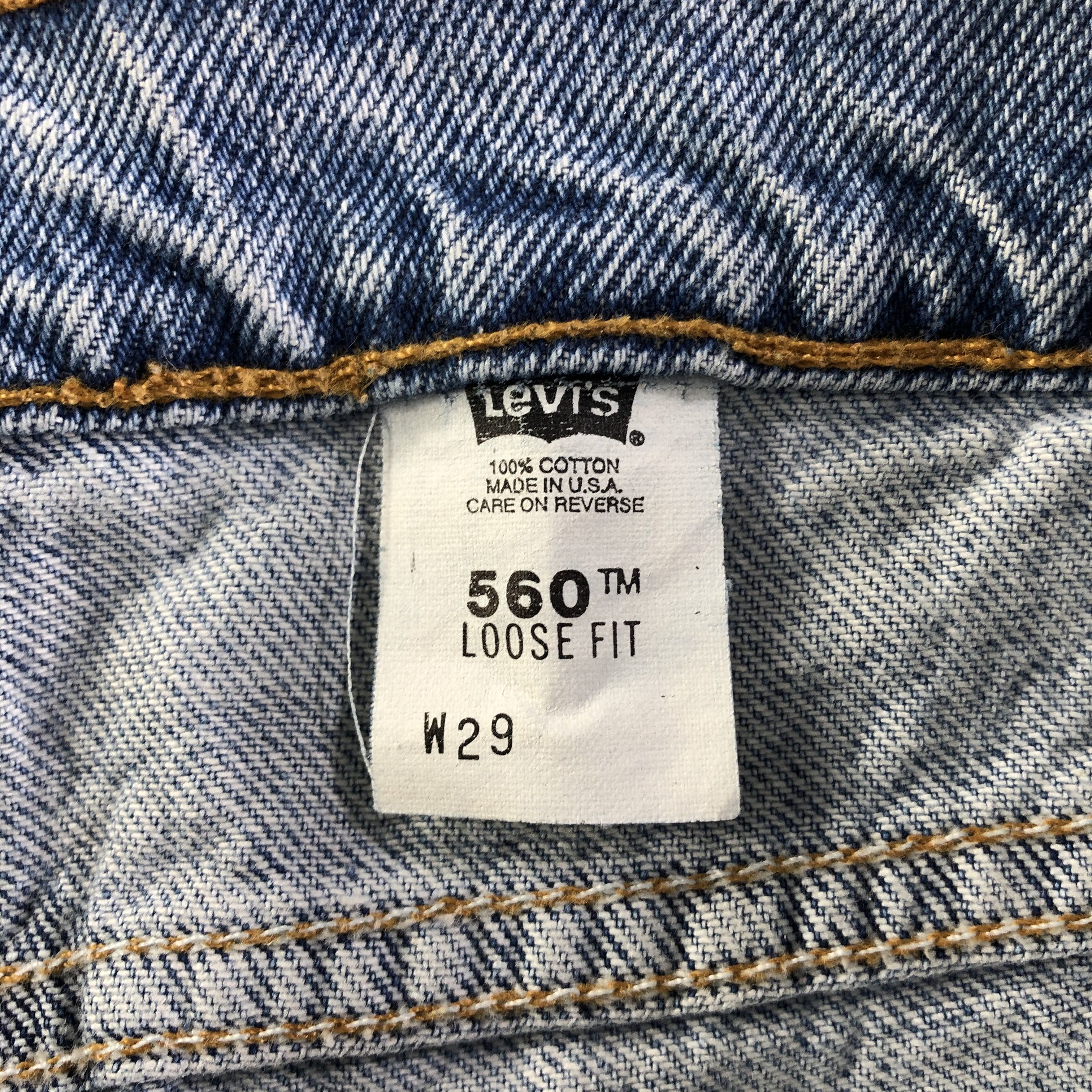 Levi's × Vintage 90s Vintage Blue Wash Levis 560 Jeans-J4221 Size 29" - 8 Thumbnail