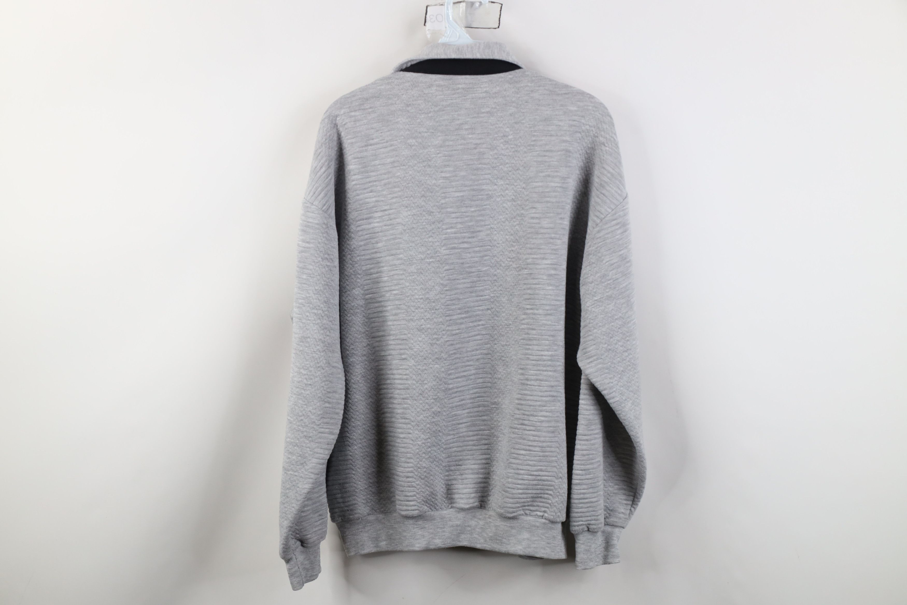 Vintage Vintage 90s Streetwear Collared Pullover Sweatshirt Gray Size US M / EU 48-50 / 2 - 12 Thumbnail