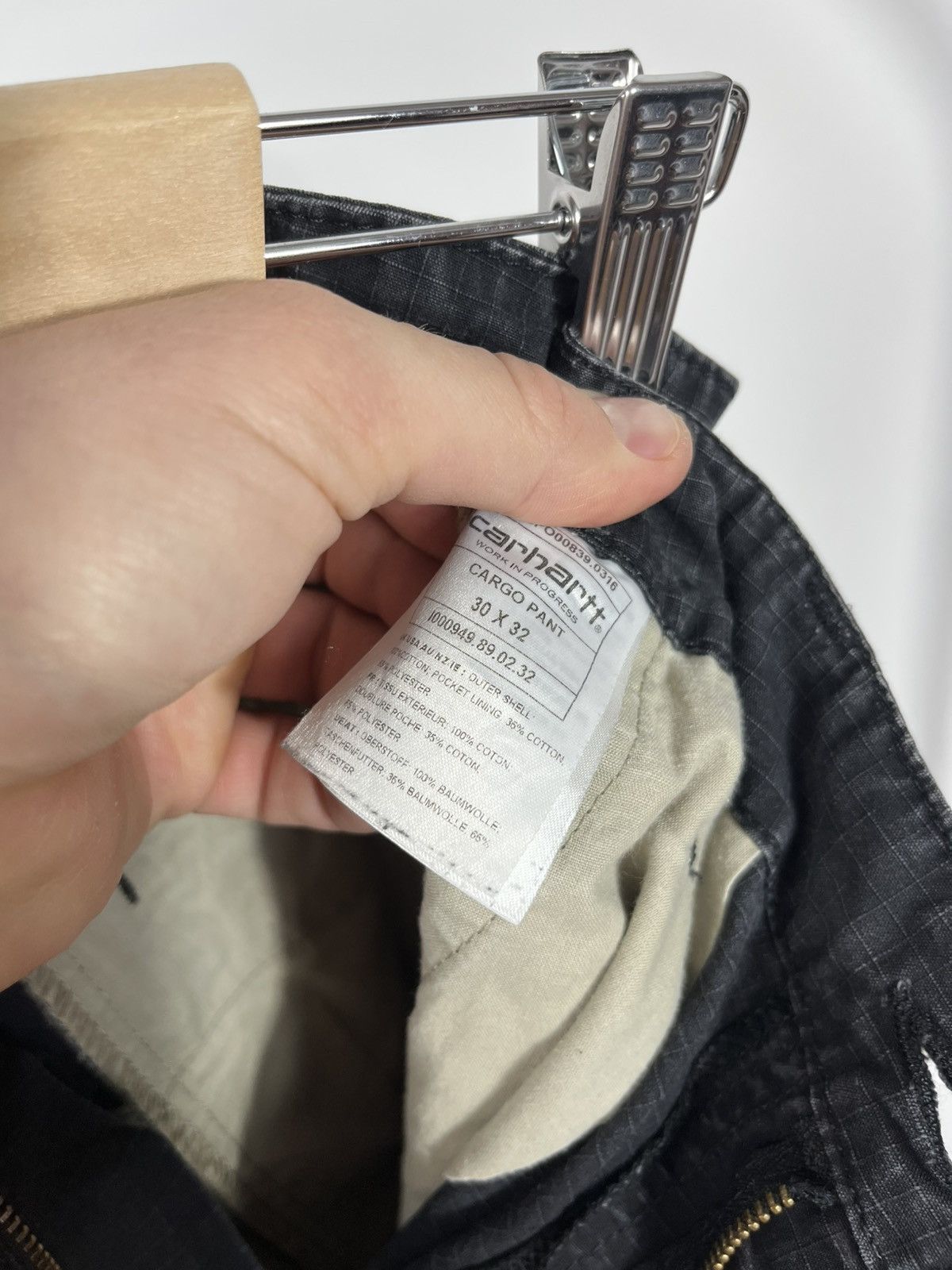 Carhartt Cargo Pants W30 L32 Distressed Black Workwear