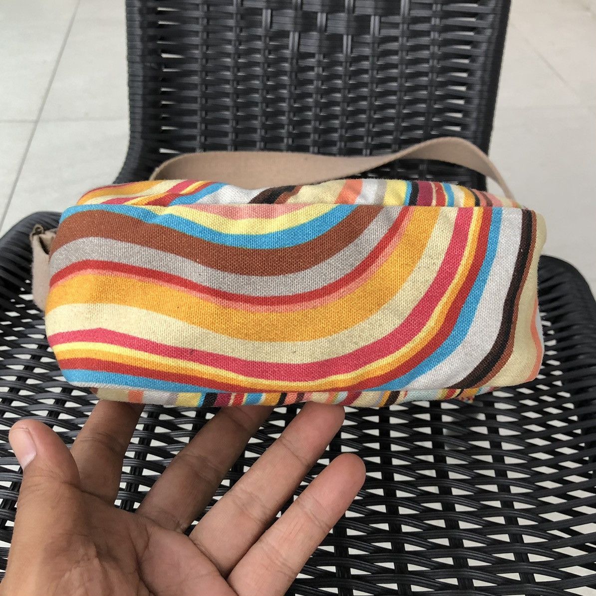 Paul Smith Paul Smith Multicolour-stripe Canvas Shoulder Bag Size ONE SIZE - 10 Thumbnail