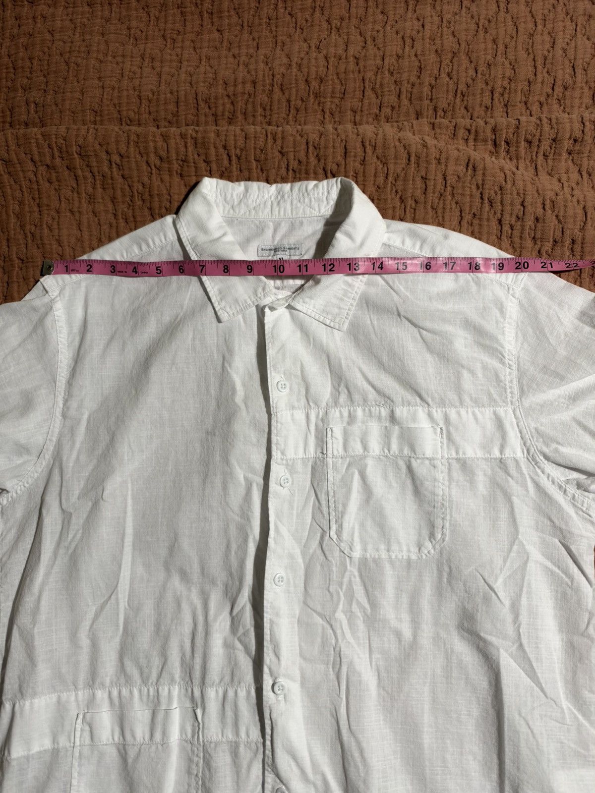 Engineered Garments Camp Shirt White Cotton Handkerchief XL Size US XL / EU 56 / 4 - 5 Thumbnail
