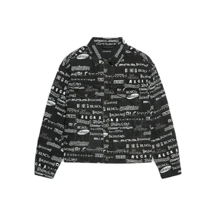 Balenciaga Balenciaga Black and White Graphic Jacket Size US M / EU 48-50 / 2 - 1 Thumbnail