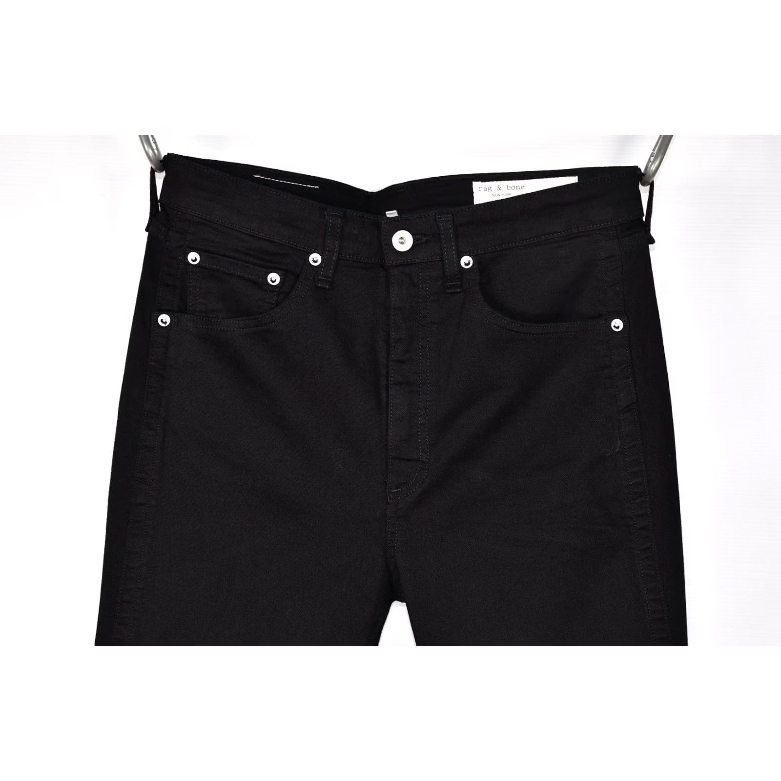 Rag & Bone RAG & BONE Super High-Rise Flare Jeans Pants Size 30 Black Women's Regular Jeans 78%Cotton 15%Lyocell 5%Polyester 2%Elastane — Vintage No Size 30" / US 8 / IT 44 - 3 Thumbnail