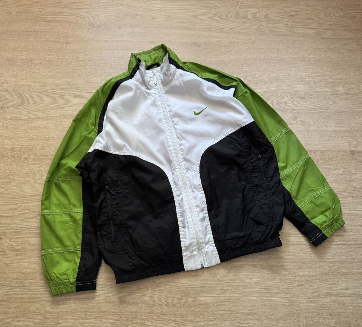 Nike Vintage 00’s Nike y2k Sport Full Zip Nylon Jacket Size US M / EU 48-50 / 2 - 1 Thumbnail