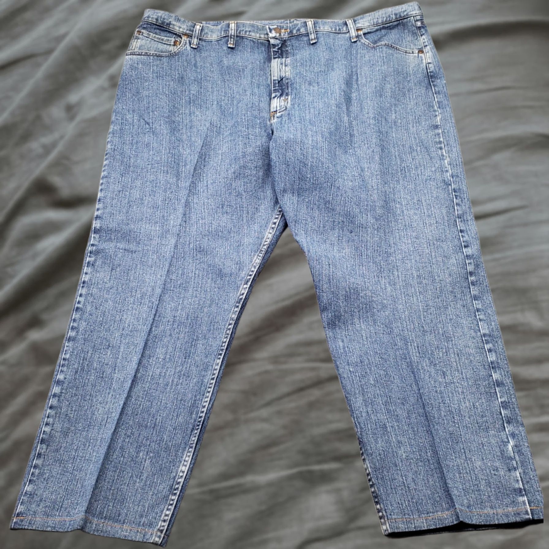 Wrangler VINTAGE Wrangler Straight Leg Jeans Men 48x30 Blue Denim Relaxed Fit Medium Wash Stretch Size US 32 / EU 48 - 1 Thumbnail