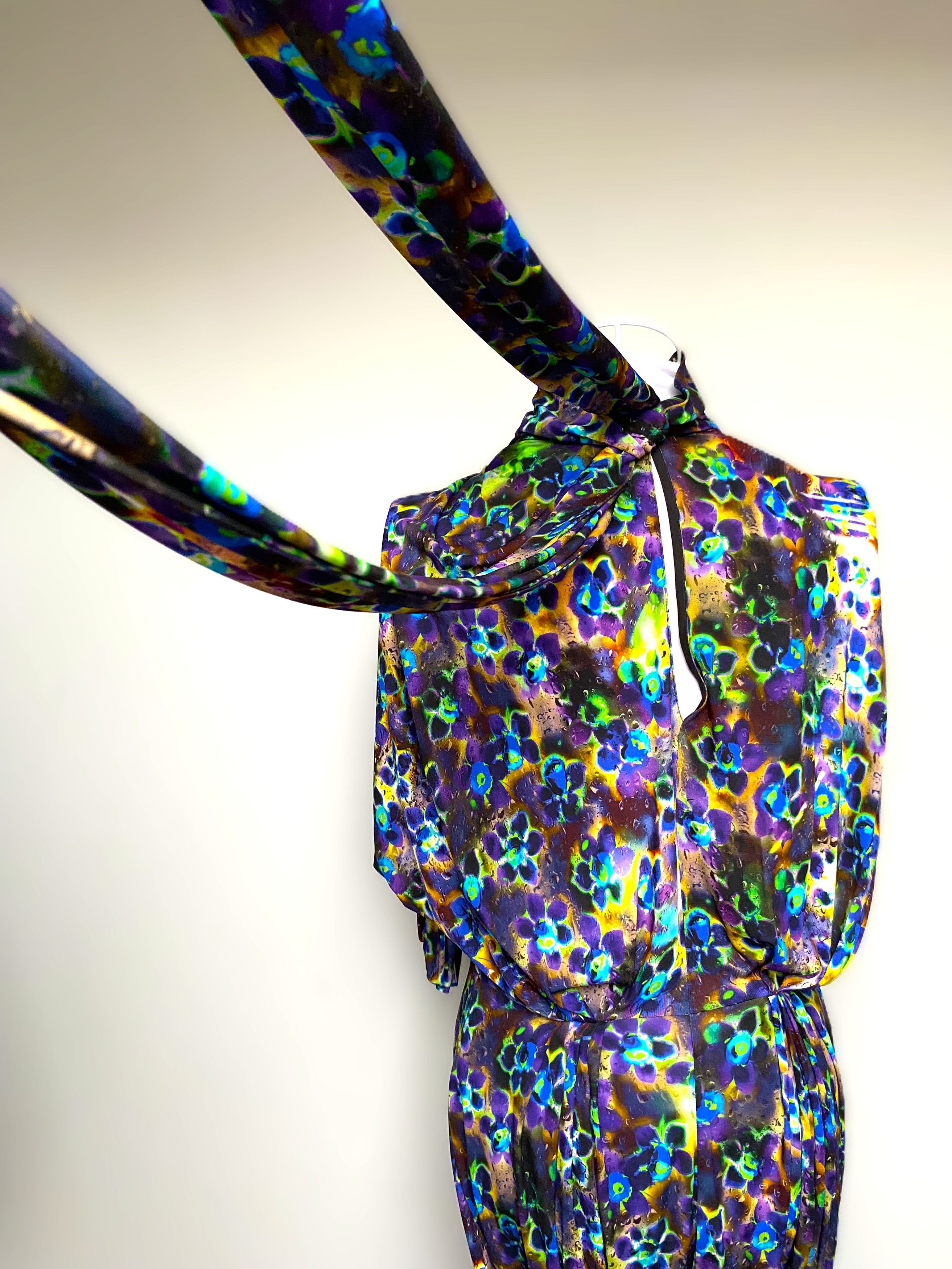 Prada PRADA Floral Print Full-length evening dress Size XXS / US 00 / IT 34 - 4 Thumbnail
