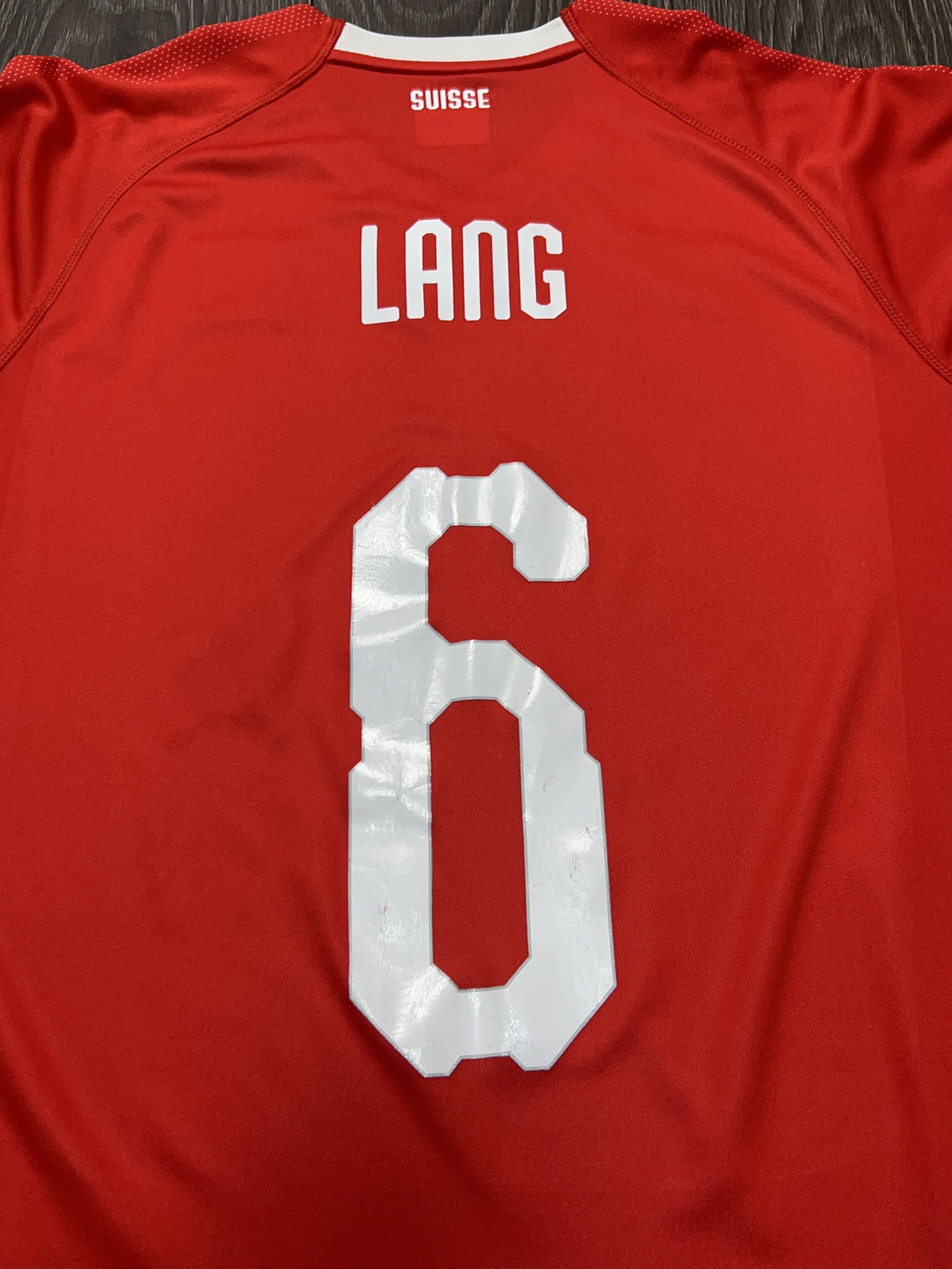 Puma #6 Michael Lang Switzerland Football Soccer Shirt Jersey Size US M / EU 48-50 / 2 - 2 Thumbnail