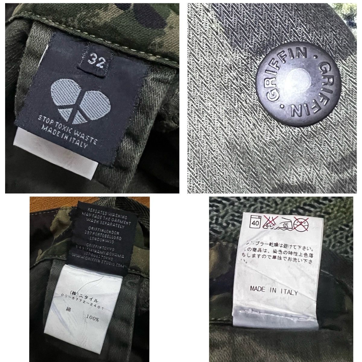 Designer × Griffin GRIFFIN UNISEX MILITARY STYLE PANT MADE IN ITALY Size US 32 / EU 48 - 5 Thumbnail
