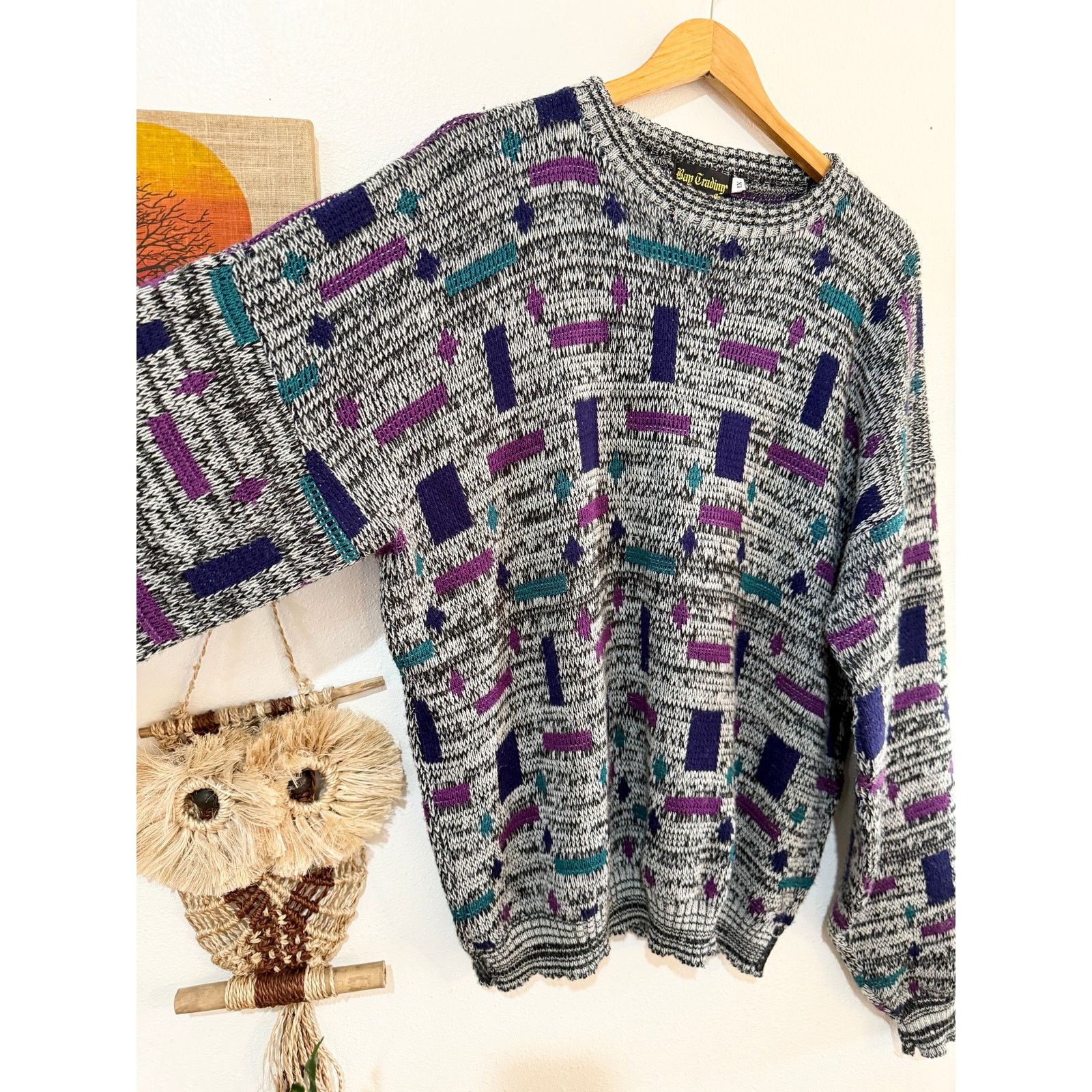 Other 80s Funky Geometric Grandpa Sweater size 1XL Size US XL / EU 56 / 4 - 9 Thumbnail
