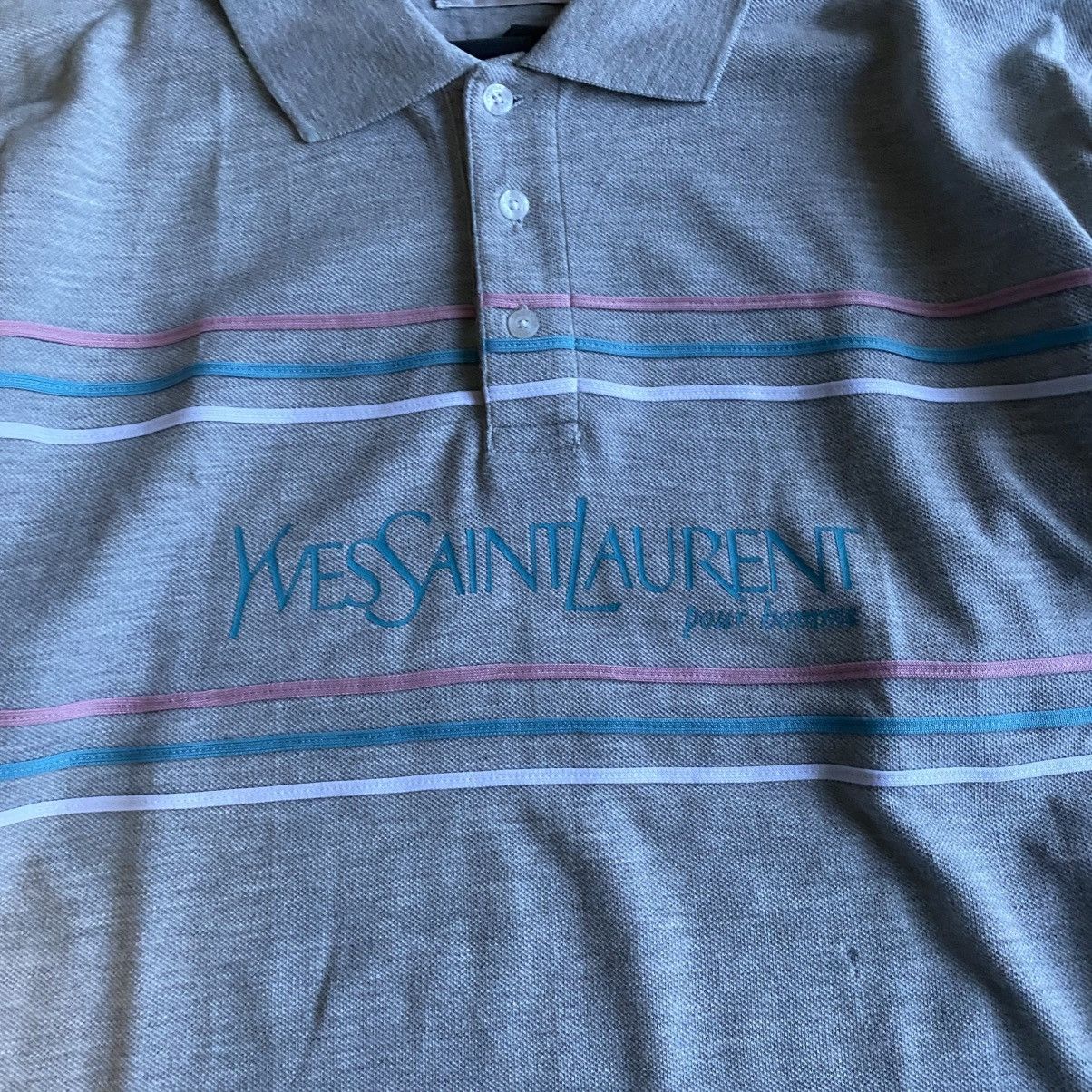 Yves Saint Laurent Yves Saint Laurent Polo T-shirt big logo Size US XL / EU 56 / 4 - 4 Thumbnail