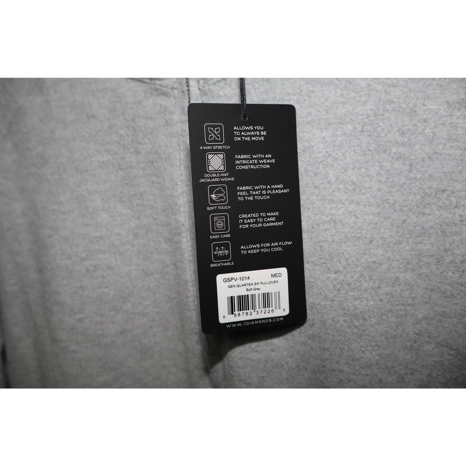 7Diamonds 7 Diamond Generation Quarter Zip Pullover-Soft Grey-Medium Size US M / EU 48-50 / 2 - 2 Thumbnail