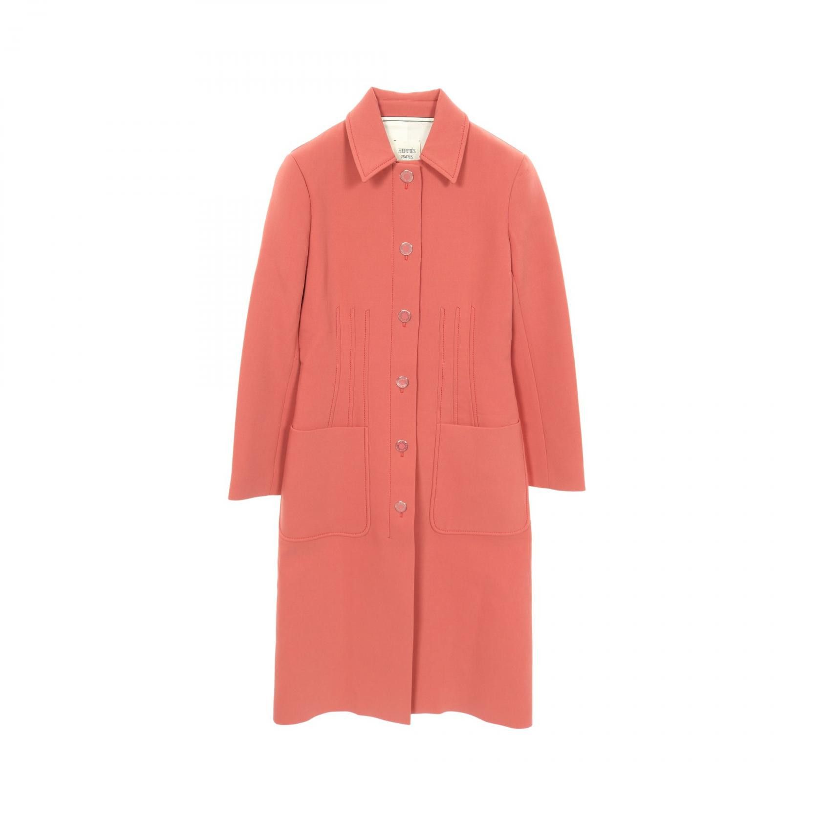 Hermes Hermes Hermes Sellier Button Wool Coat Textile Outerwear DUTY FREE for USA Size ONE SIZE - 1 Thumbnail