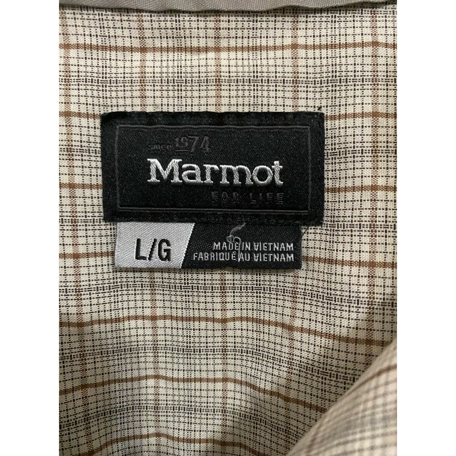 Marmot Marmot Shirt Mens Short Sleeve Button-Up Plaid Multicolor Brown Sz L Regular Collar Front Pocketed Button-Front Casual Travel Size US L / EU 52-54 / 3 - 2 Thumbnail