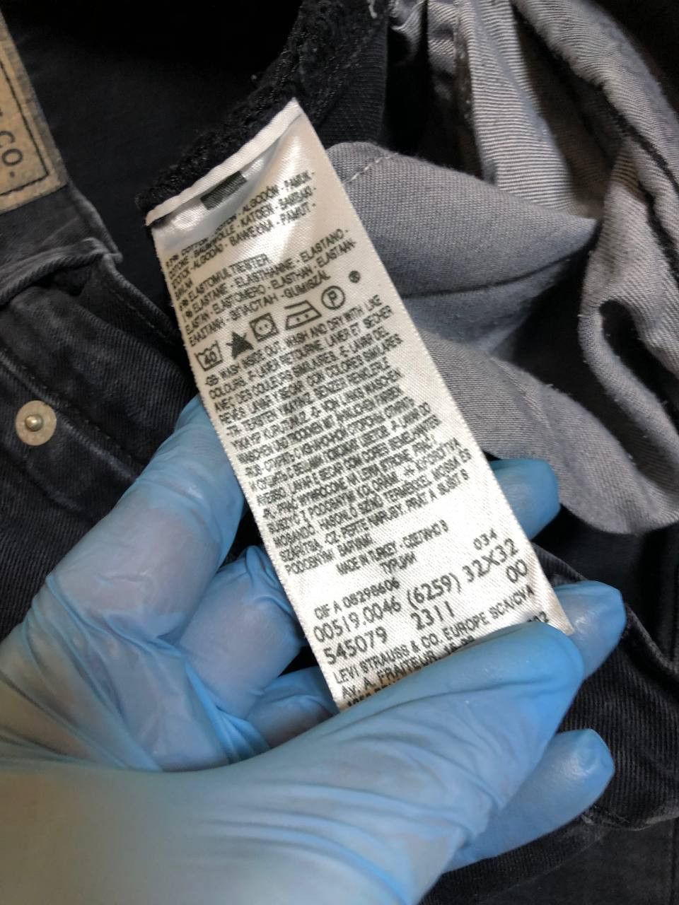 Levi's Vtg 519 Dark Wash Black Levi Strauss Jeans Size US 32 / EU 48 - 17 Thumbnail