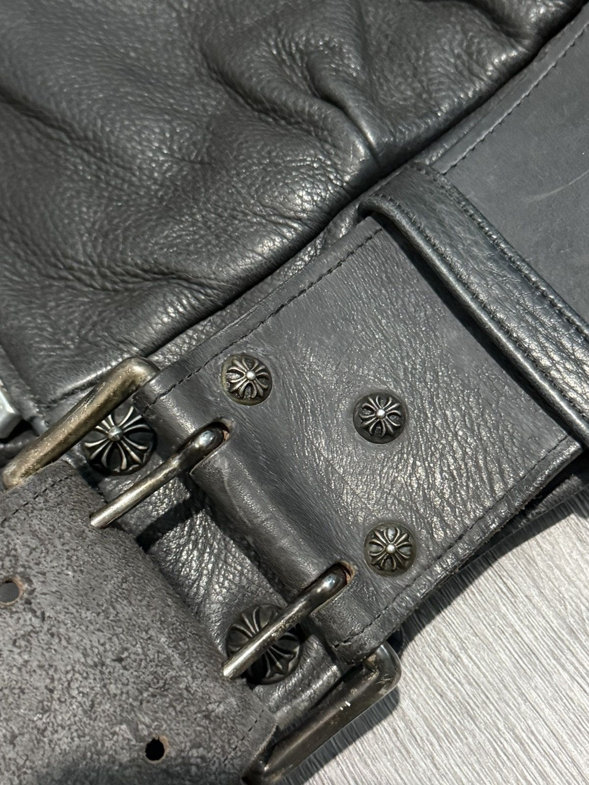 Chrome Hearts RARE 1 of 1 Vintage Chrome Hearts Leather Cross Star Jacket Size US M / EU 48-50 / 2 - 10 Thumbnail